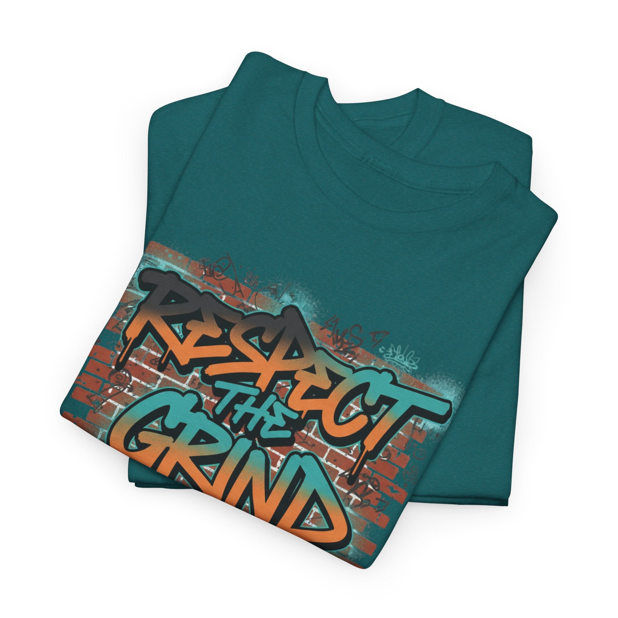 Respect the Grind Graffiti Tee — Urban Motivational Streetwear T‑Shirt