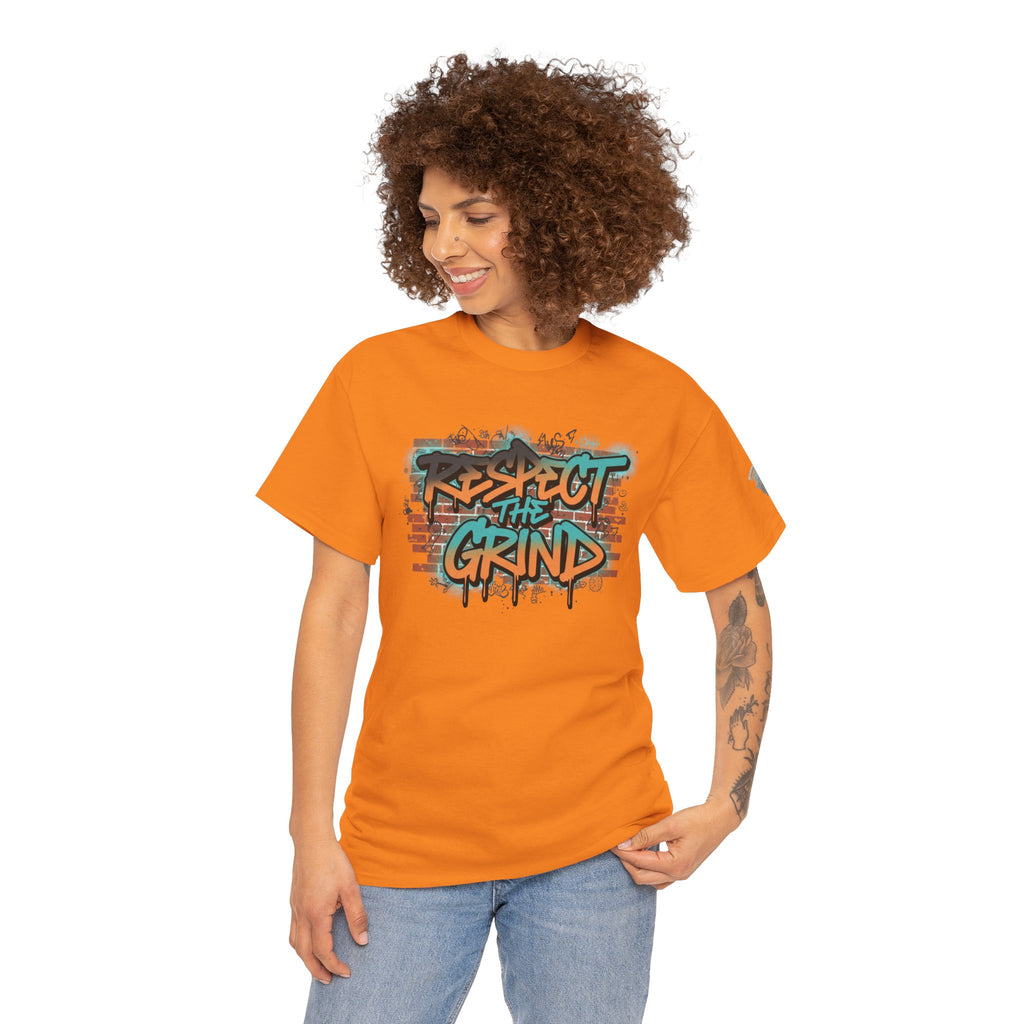 Respect the Grind Graffiti Tee — Urban Motivational Streetwear T‑Shirt