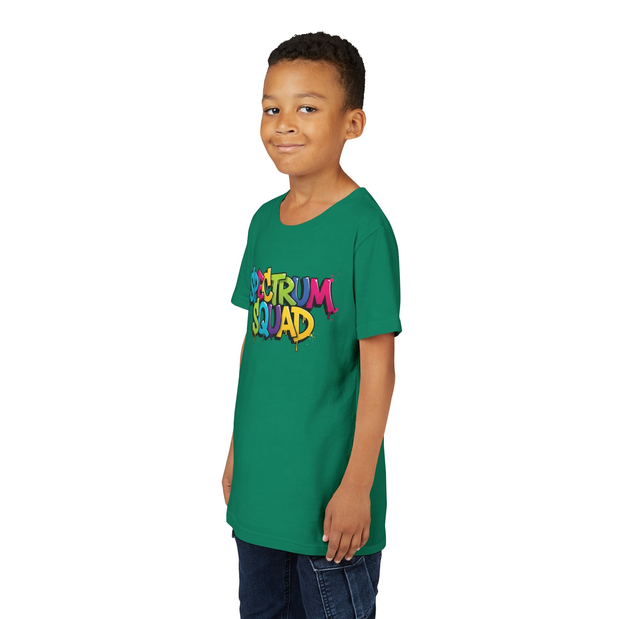 Youth Tee - "Spectrum Squad" Colorful Graffiti Kids T-Shirt