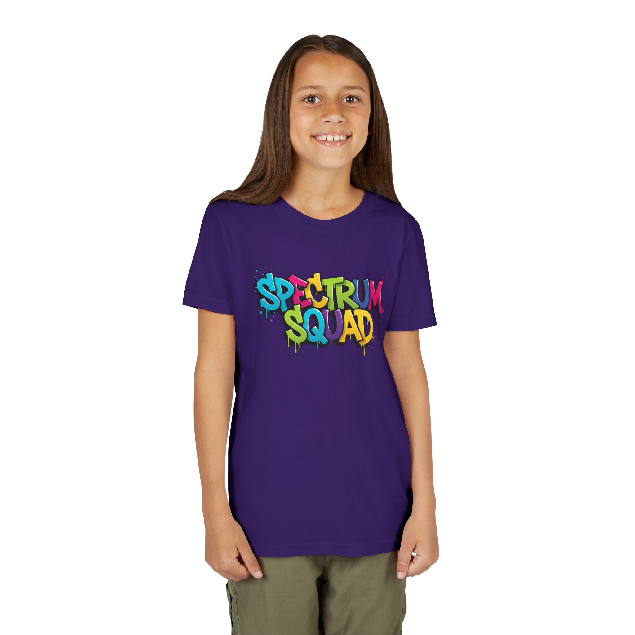 Youth Tee - "Spectrum Squad" Colorful Graffiti Kids T-Shirt