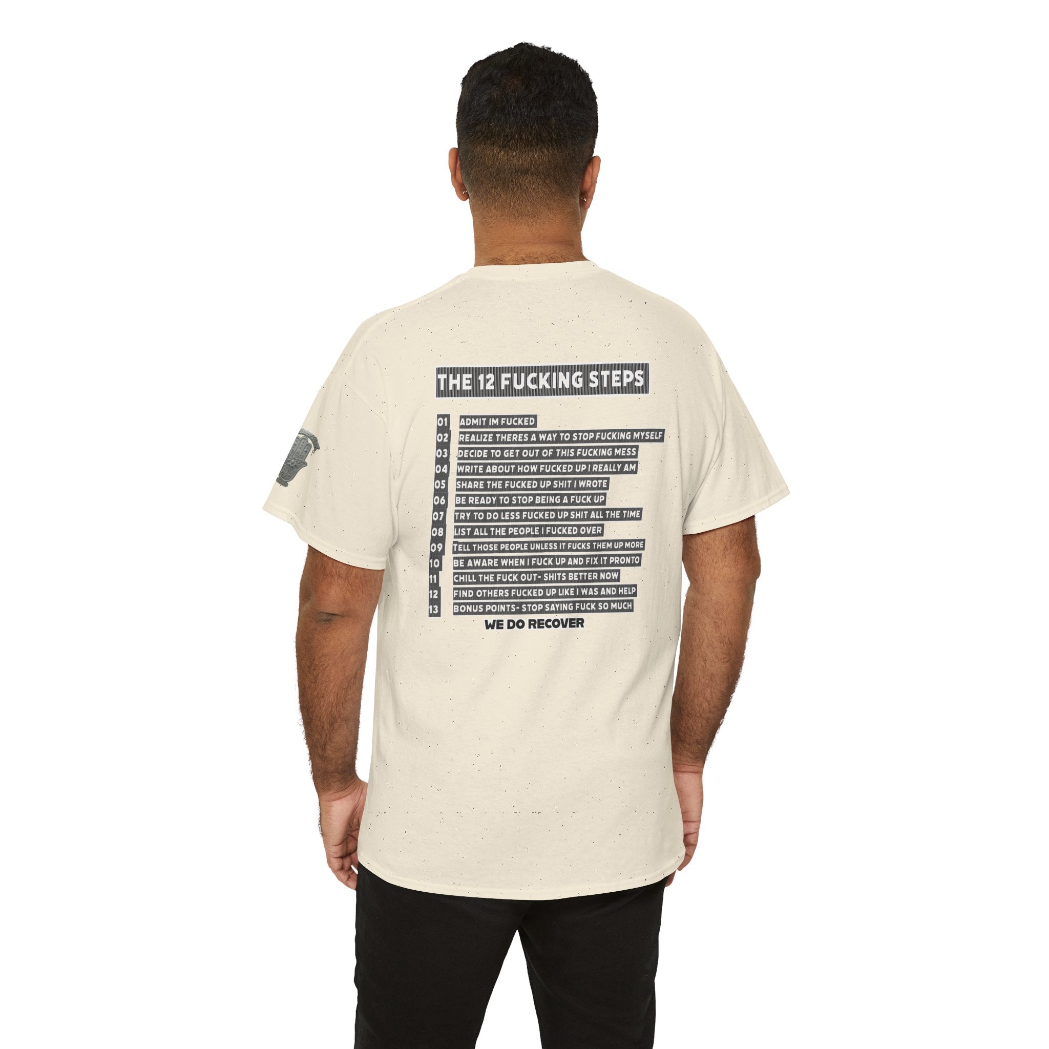 "Clean AF" 12 Steps Recovery Tee (The 12 Fucking Steps)