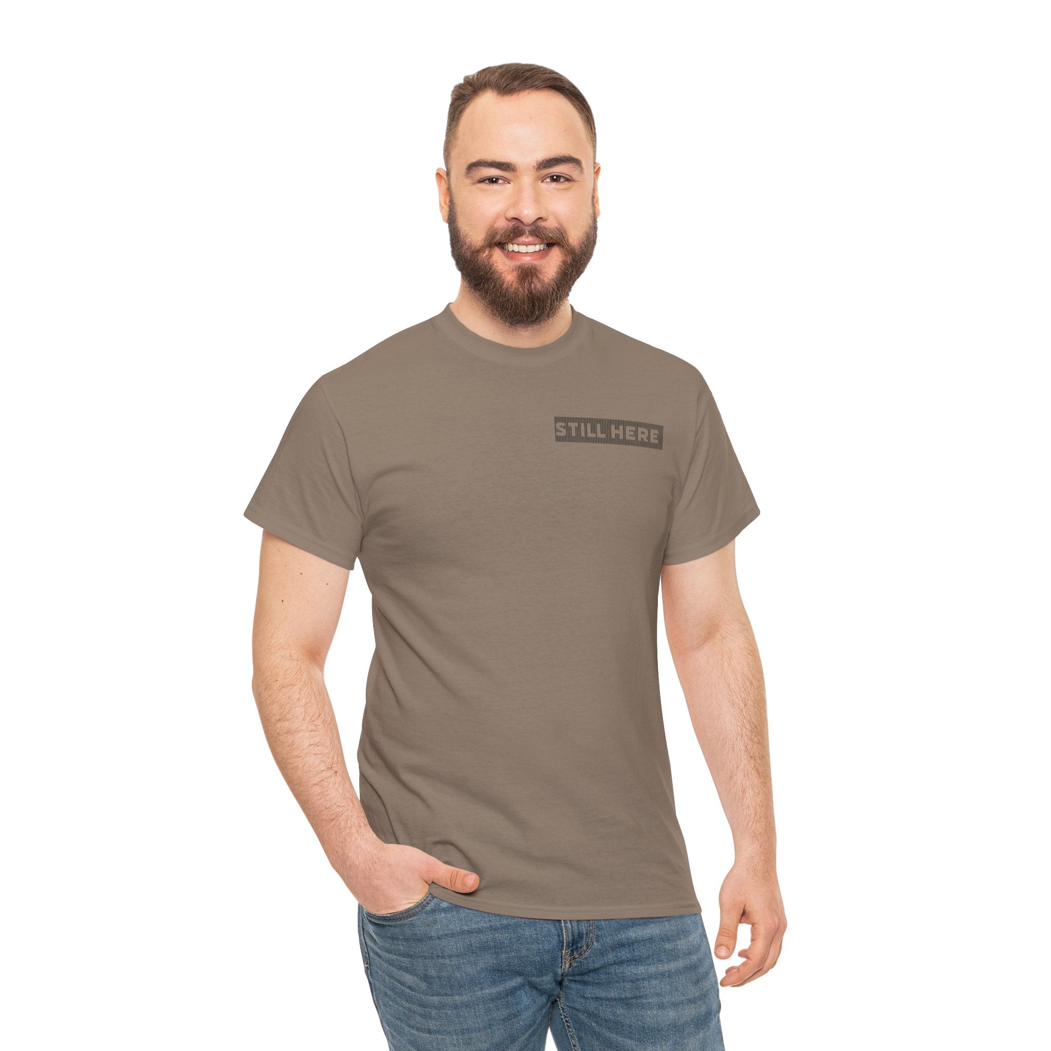 Still Here Tee- Motivational Tshirt by Recovery Cartel