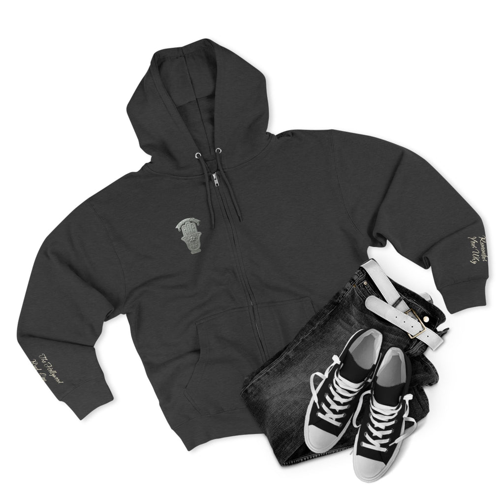 Renewed Ambition Zip Hoodie — Inspirational Script Back Design