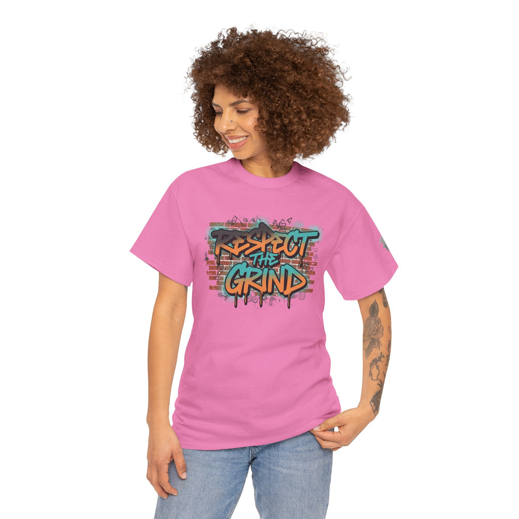 Respect the Grind Graffiti Tee — Urban Motivational Streetwear T‑Shirt