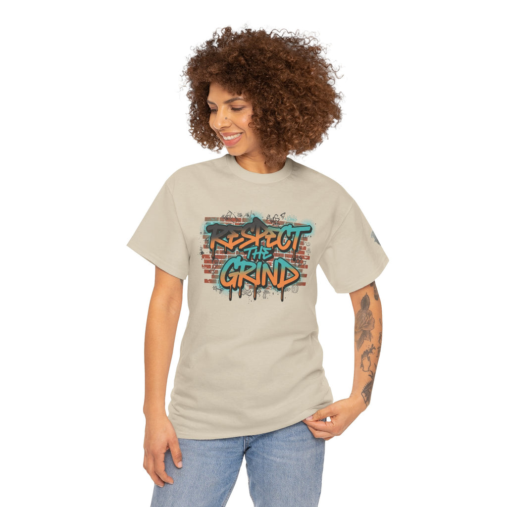 Respect the Grind Graffiti Tee — Urban Motivational Streetwear T‑Shirt