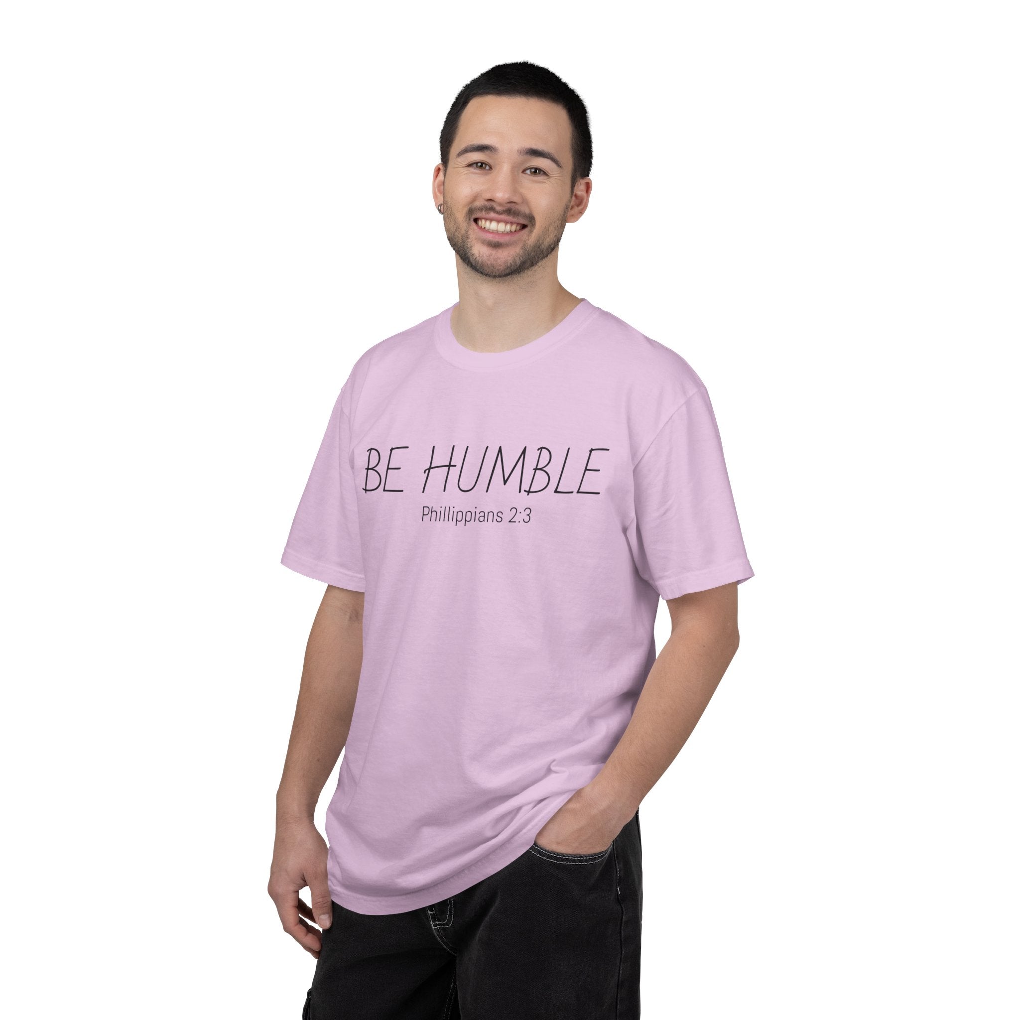 Be Humble T-Shirt — 'Be Humble Philippians 2:3' Christian Graphic Tee (Back Verse: "Everyone's jealous of what you've got…")