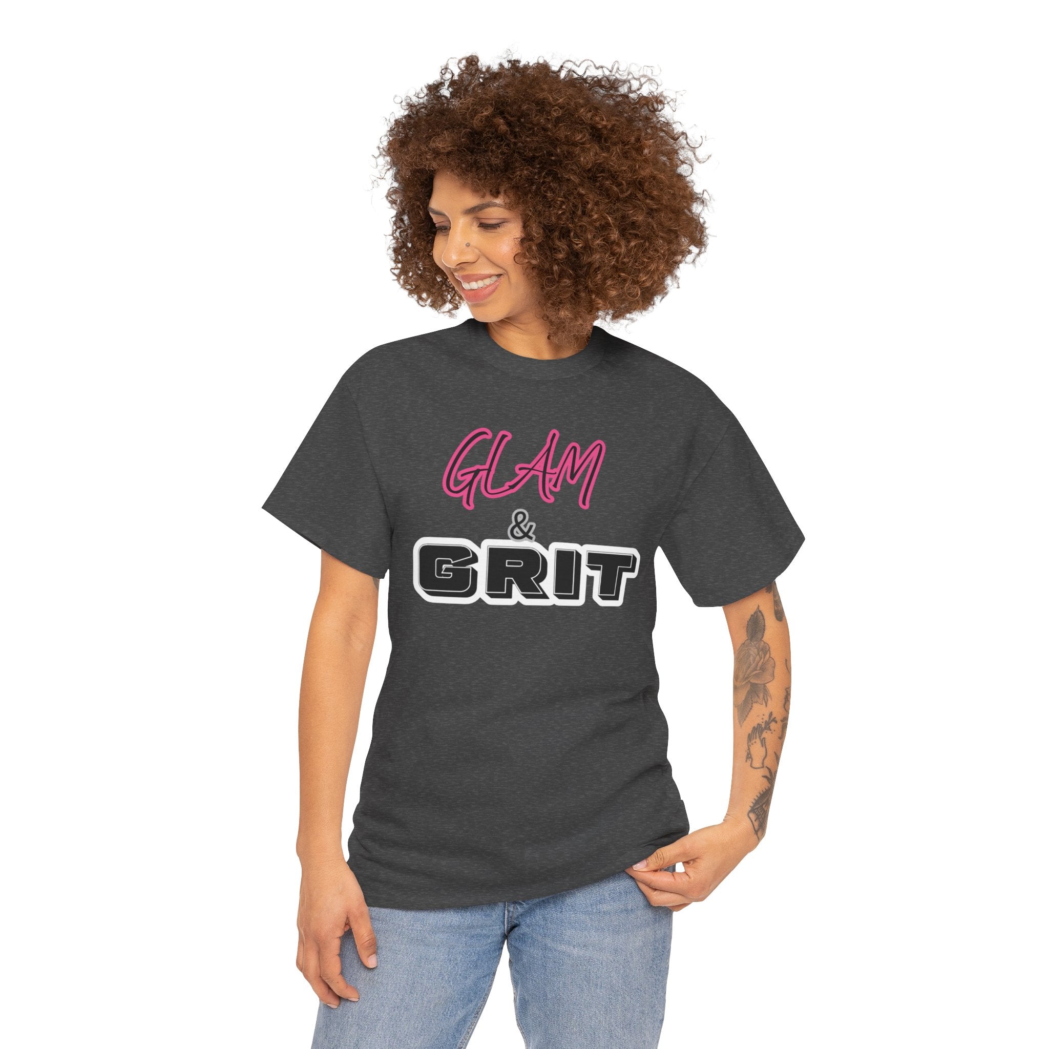 Glam & Grit Tee — Feminine Bold Graphic Shirt