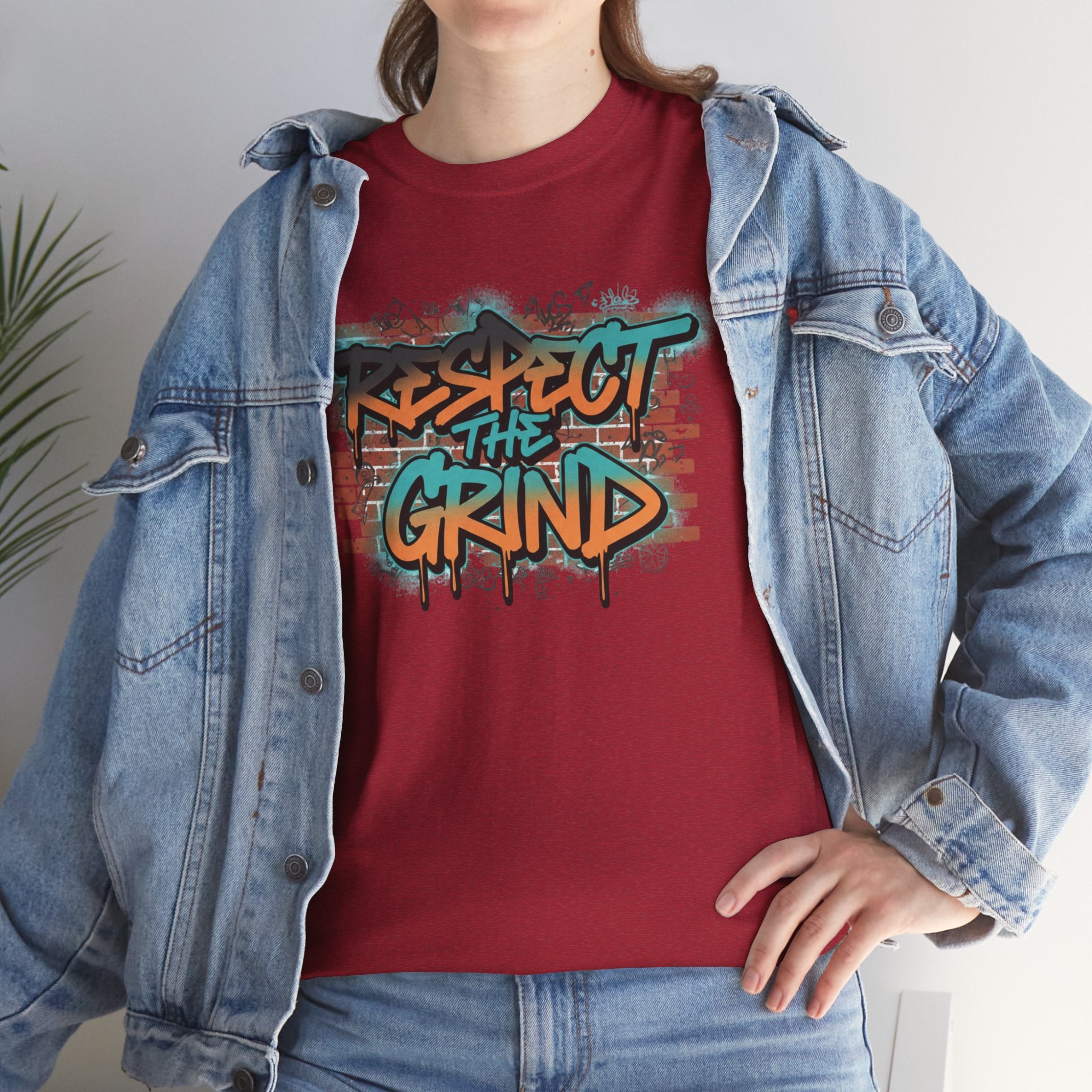 Respect the Grind Graffiti Tee — Urban Motivational Streetwear T‑Shirt