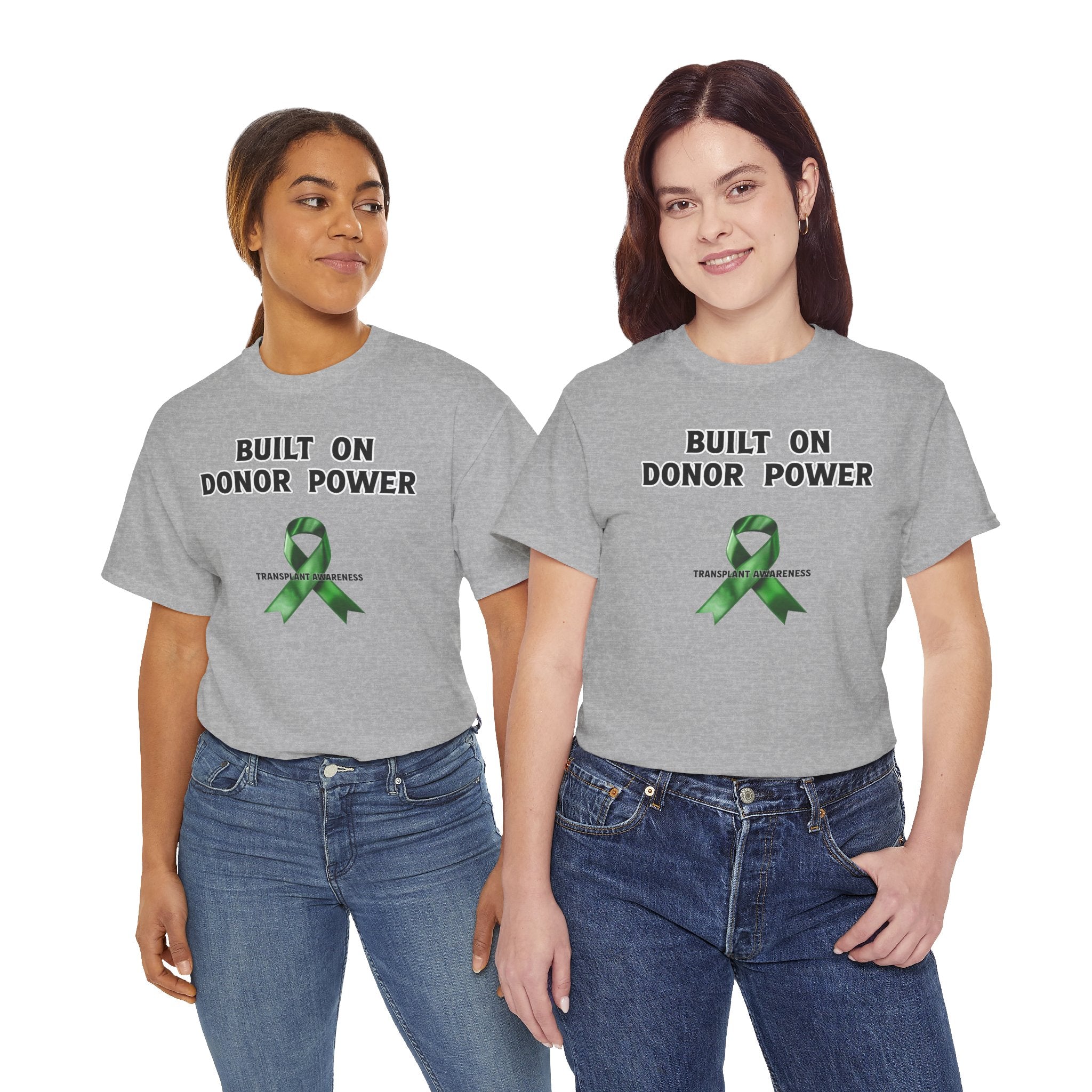 Built on Donor Power T-Shirt — Transplant Awareness Ribbon Tee