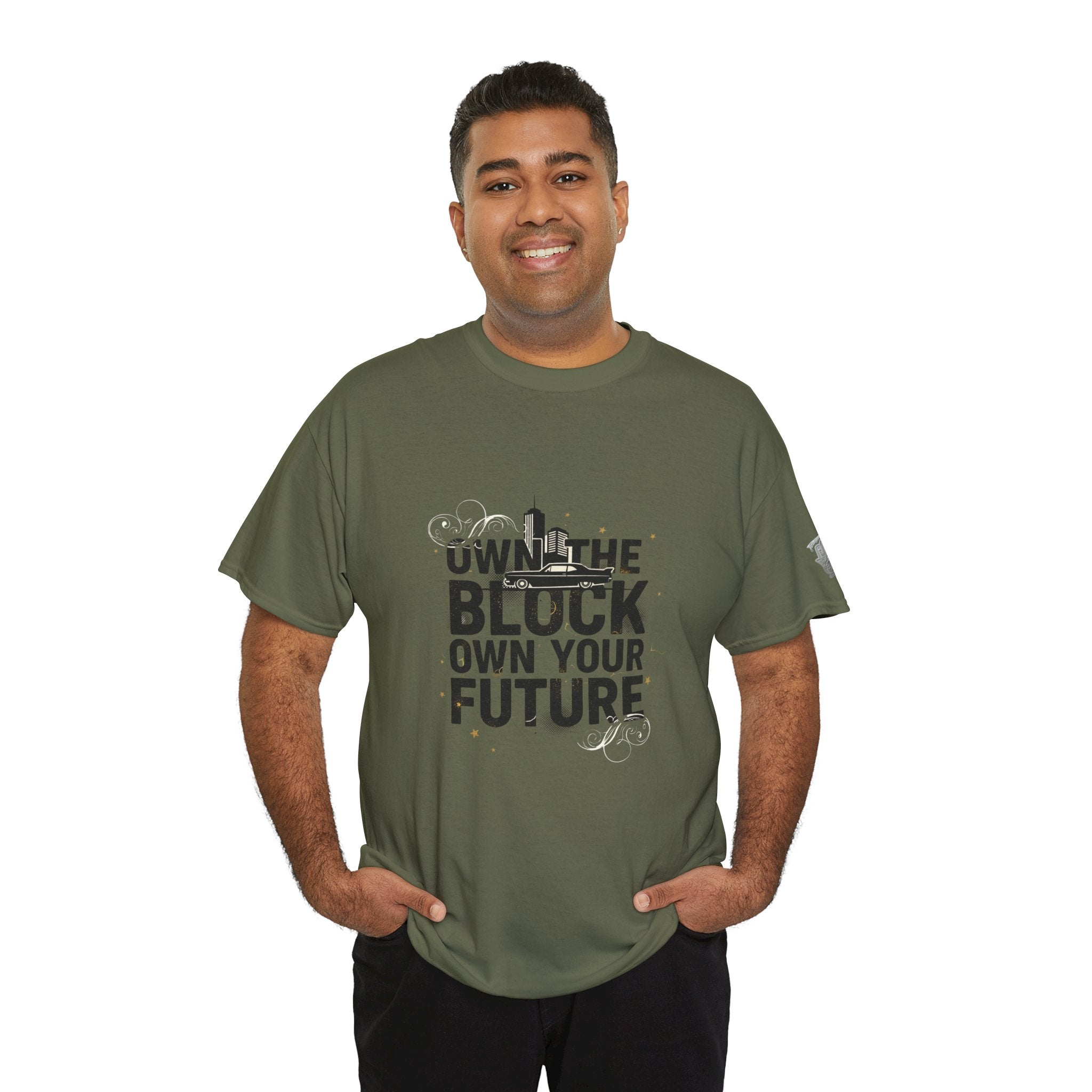 Motivational Tee — “Own the Block, Own Your Future” Graphic T-Shirt