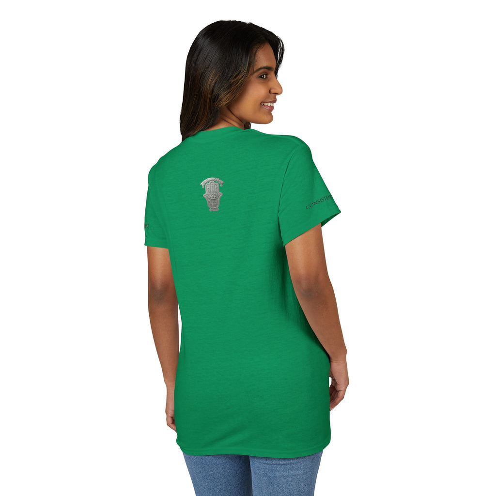 LOCK THE FUCK IN Graphic T‑Shirt — Bold Pink Logo Circle Design