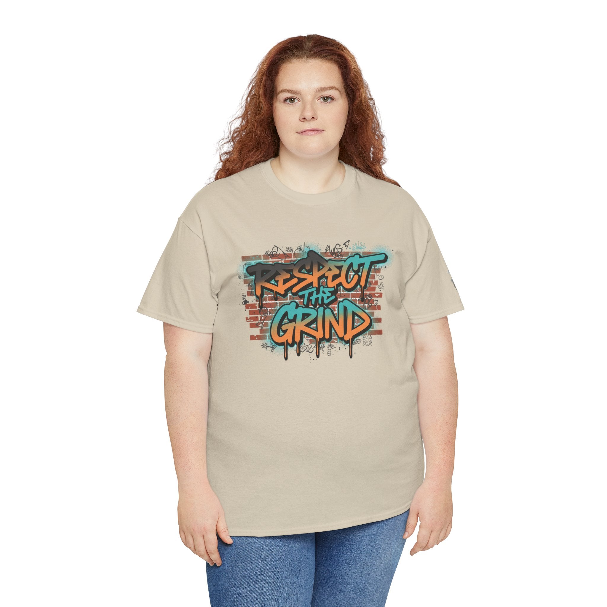 Respect the Grind Graffiti Tee — Urban Motivational Streetwear T‑Shirt
