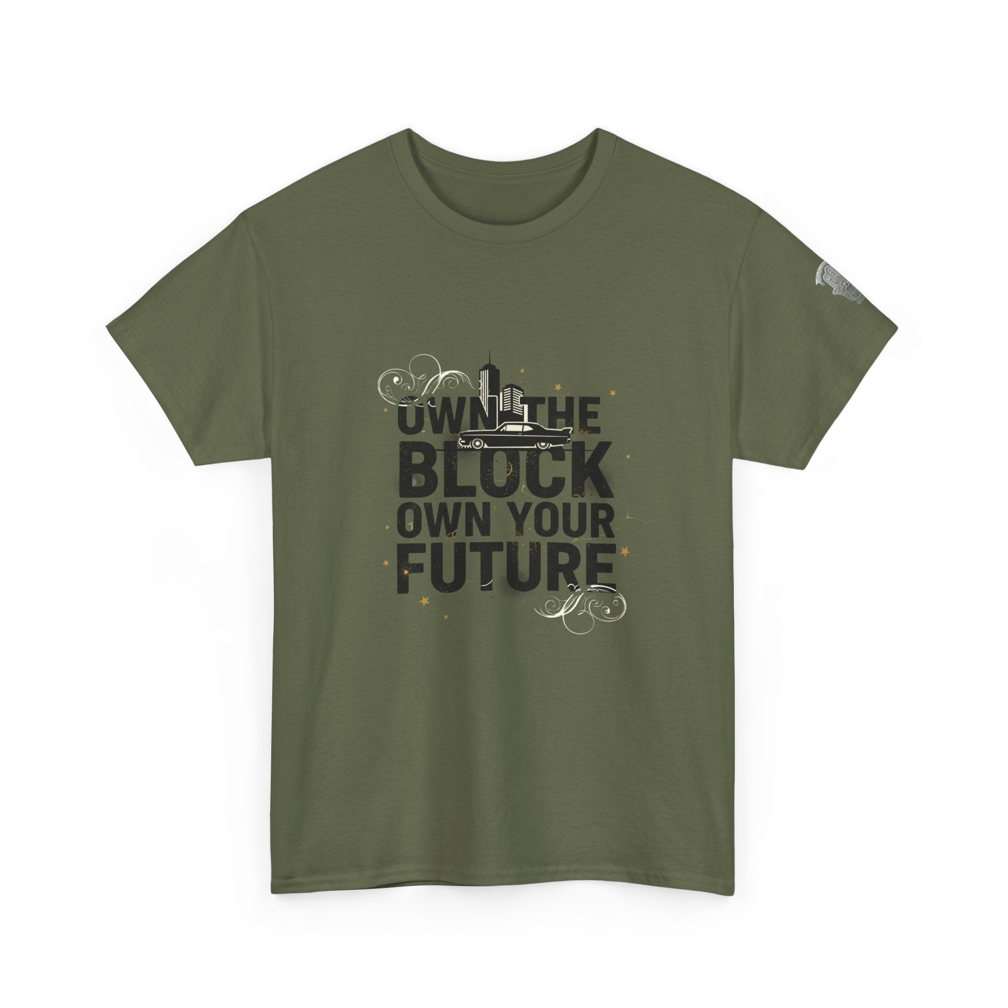 Motivational Tee — “Own the Block, Own Your Future” Graphic T-Shirt