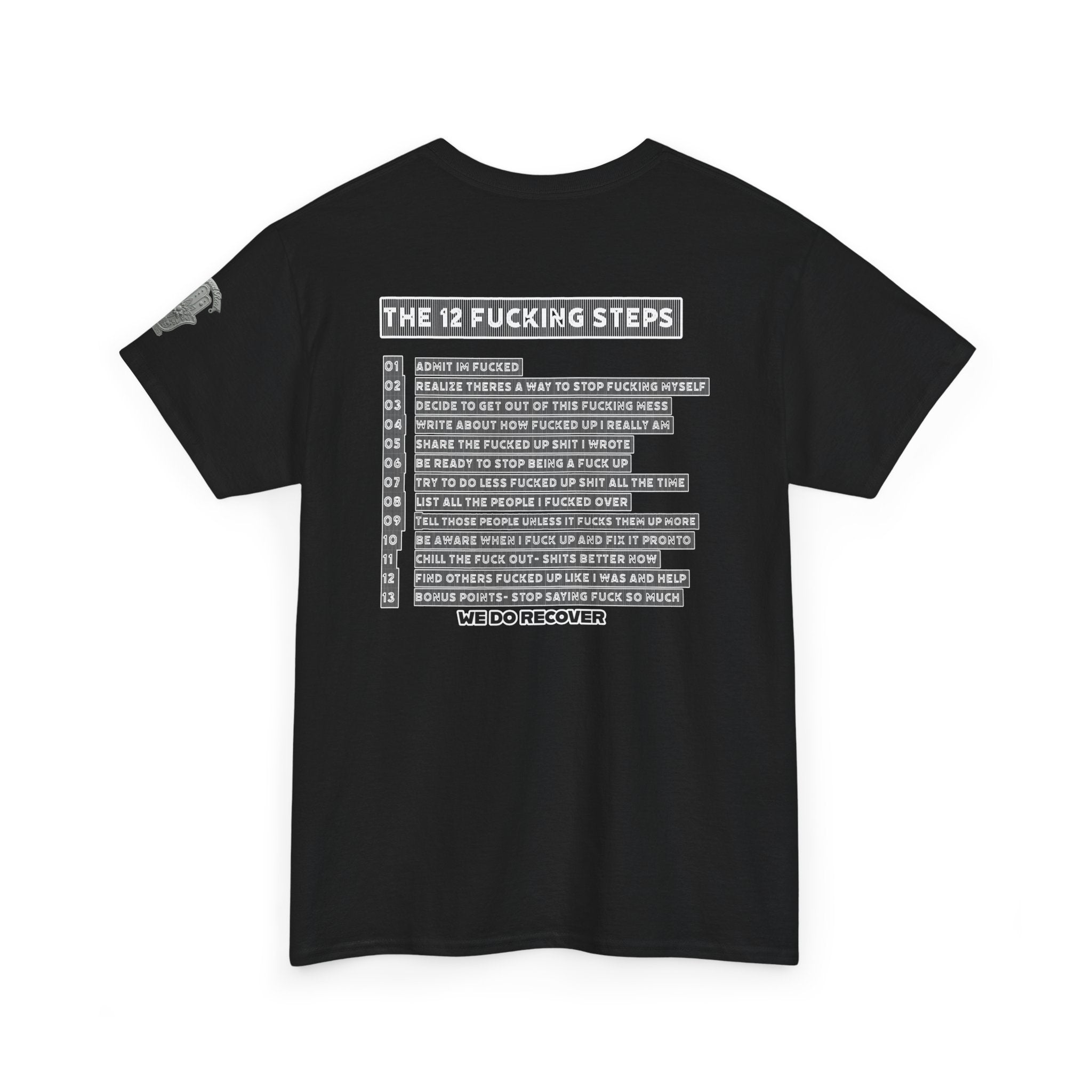 "Clean AF" 12 Steps Recovery Tee (The 12 Fucking Steps)