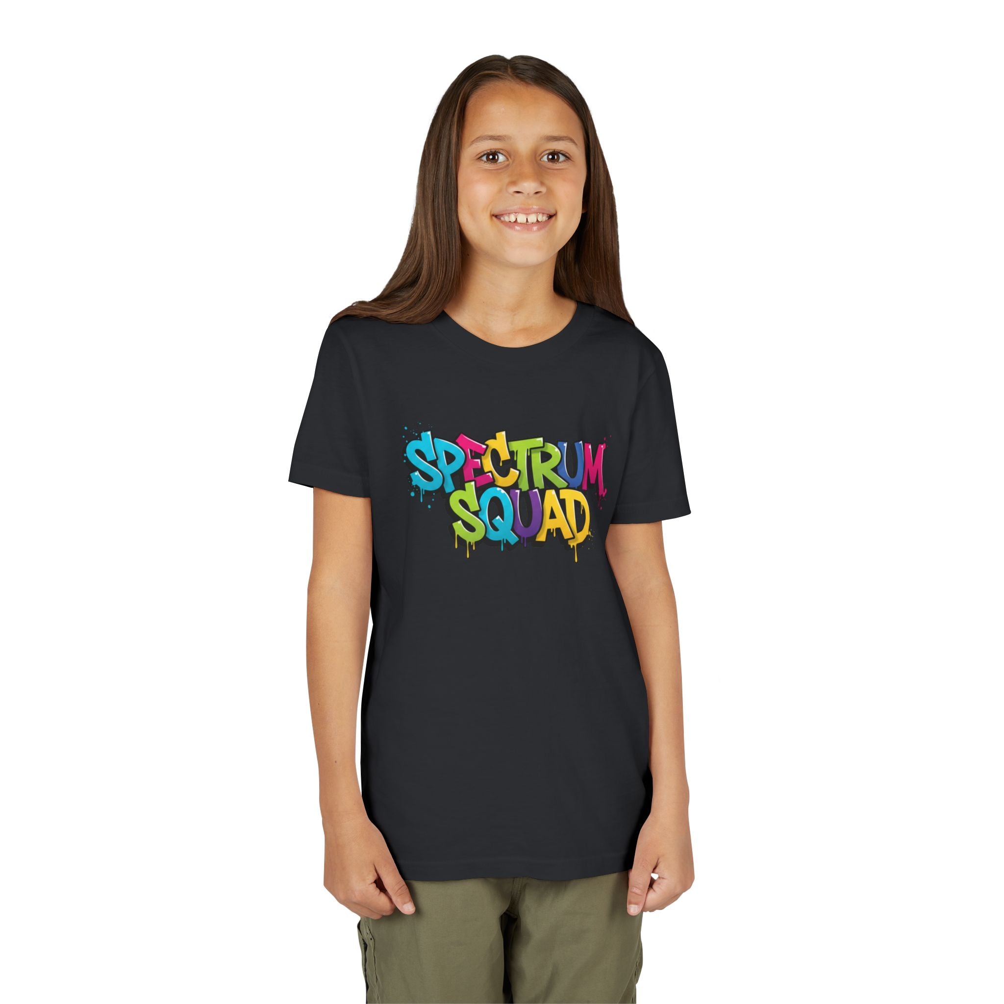 Youth Tee - "Spectrum Squad" Colorful Graffiti Kids T-Shirt