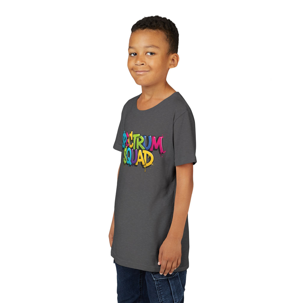 Youth Tee - "Spectrum Squad" Colorful Graffiti Kids T-Shirt