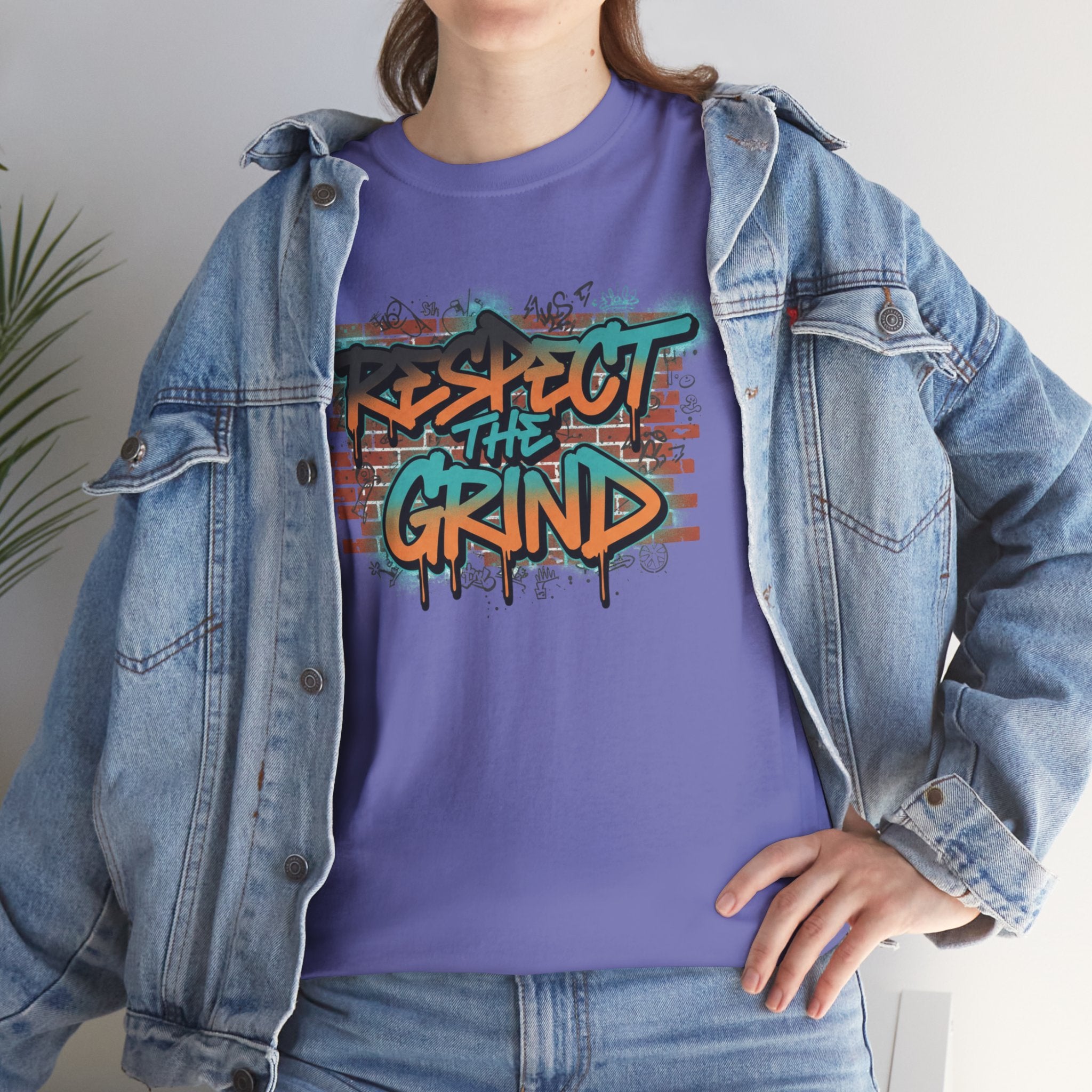 Respect the Grind Graffiti Tee — Urban Motivational Streetwear T‑Shirt