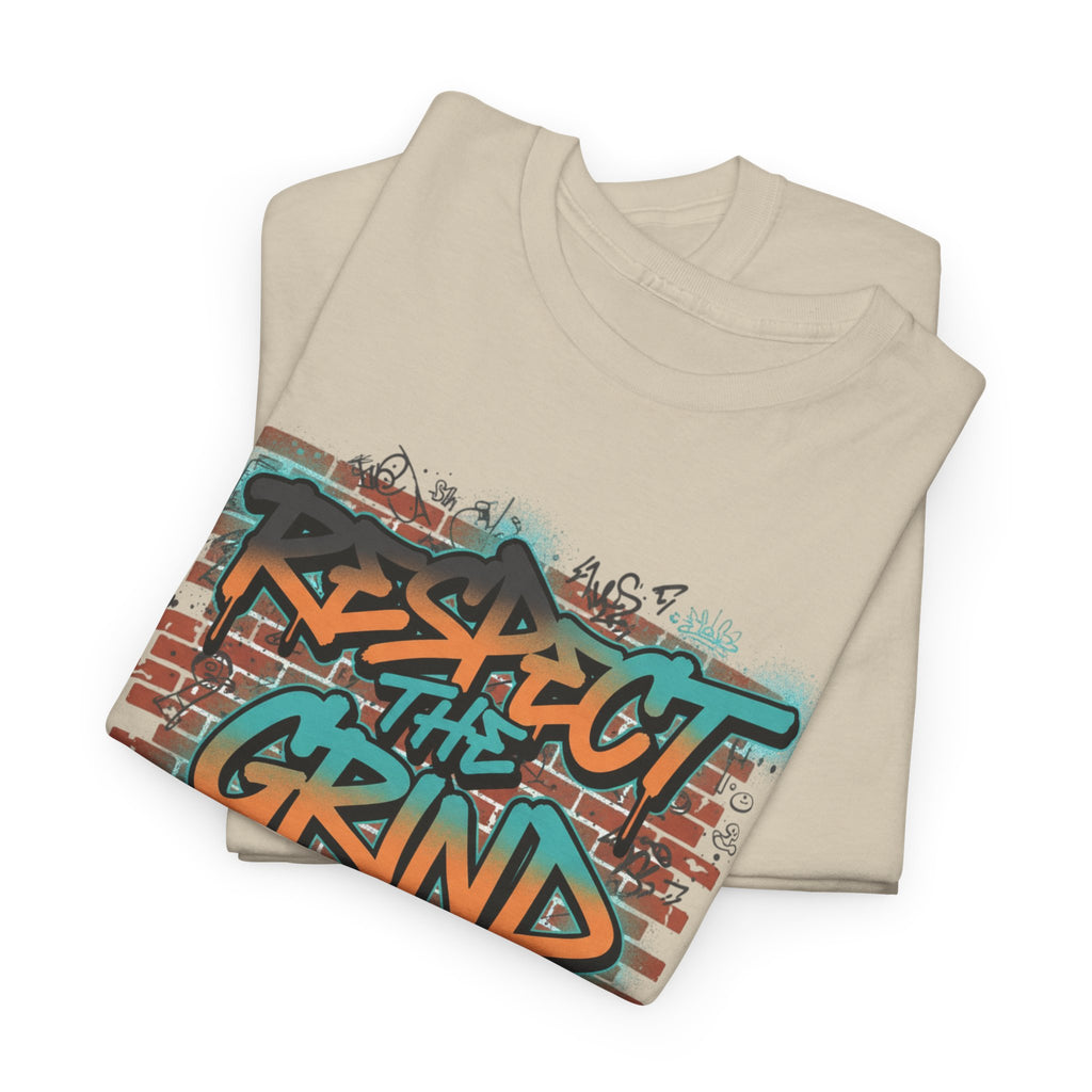 Respect the Grind Graffiti Tee — Urban Motivational Streetwear T‑Shirt