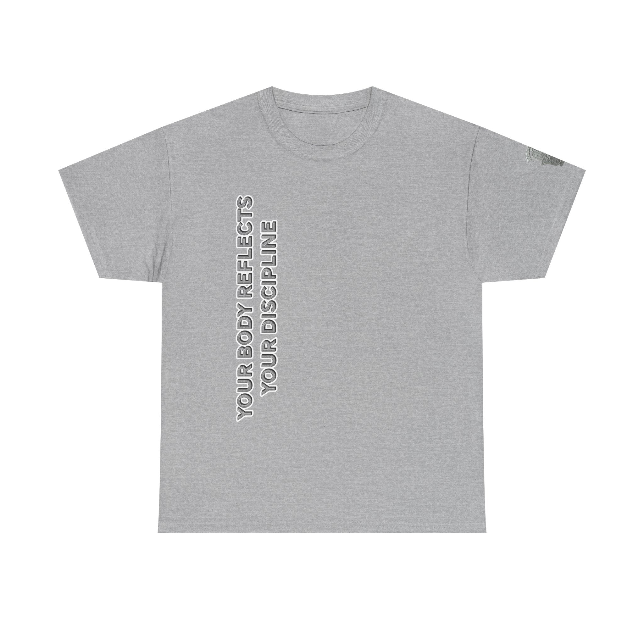 Motivational Fitness Tee — “Your Body Reflects Your Discipline” Training Shirt