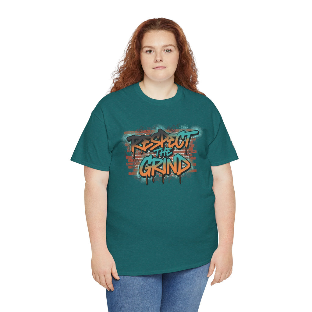 Respect the Grind Graffiti Tee — Urban Motivational Streetwear T‑Shirt
