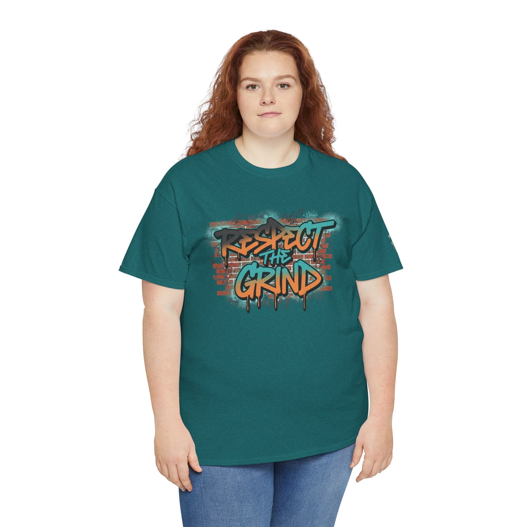 Respect the Grind Graffiti Tee — Urban Motivational Streetwear T‑Shirt