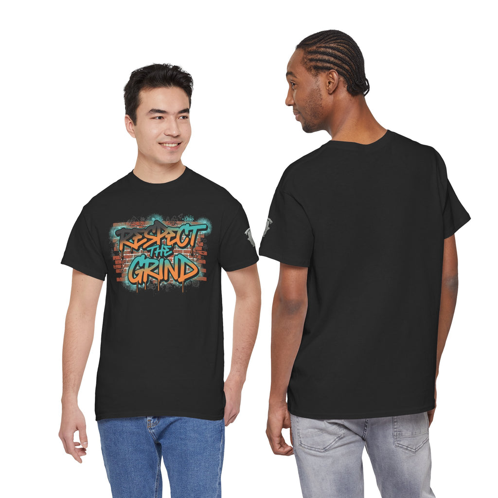 Respect the Grind Graffiti Tee — Urban Motivational Streetwear T‑Shirt