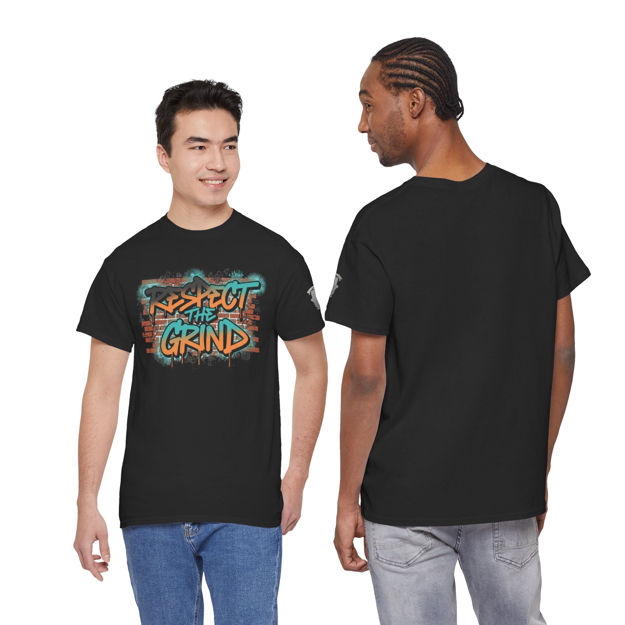 Respect the Grind Graffiti Tee — Urban Motivational Streetwear T‑Shirt