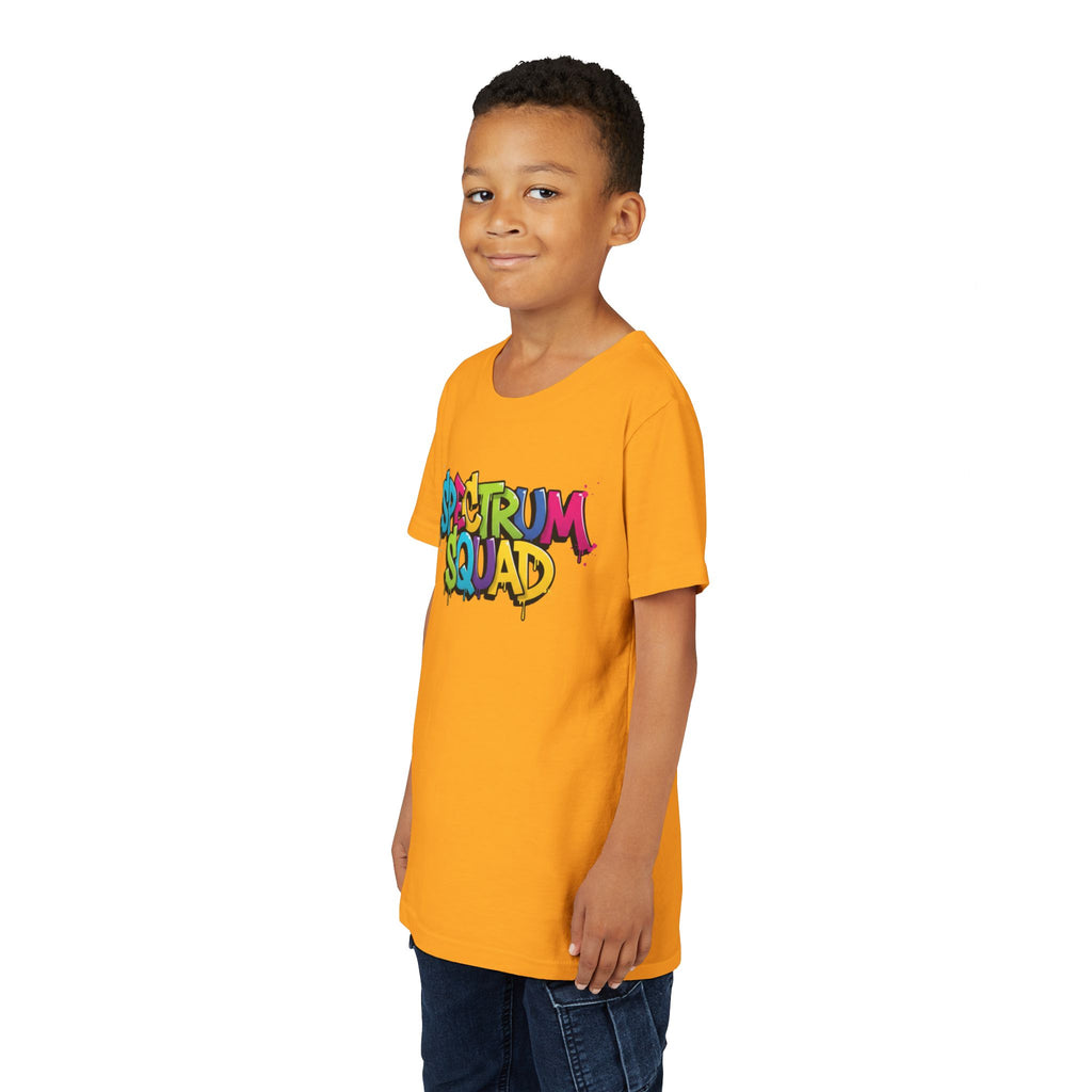 Youth Tee - "Spectrum Squad" Colorful Graffiti Kids T-Shirt