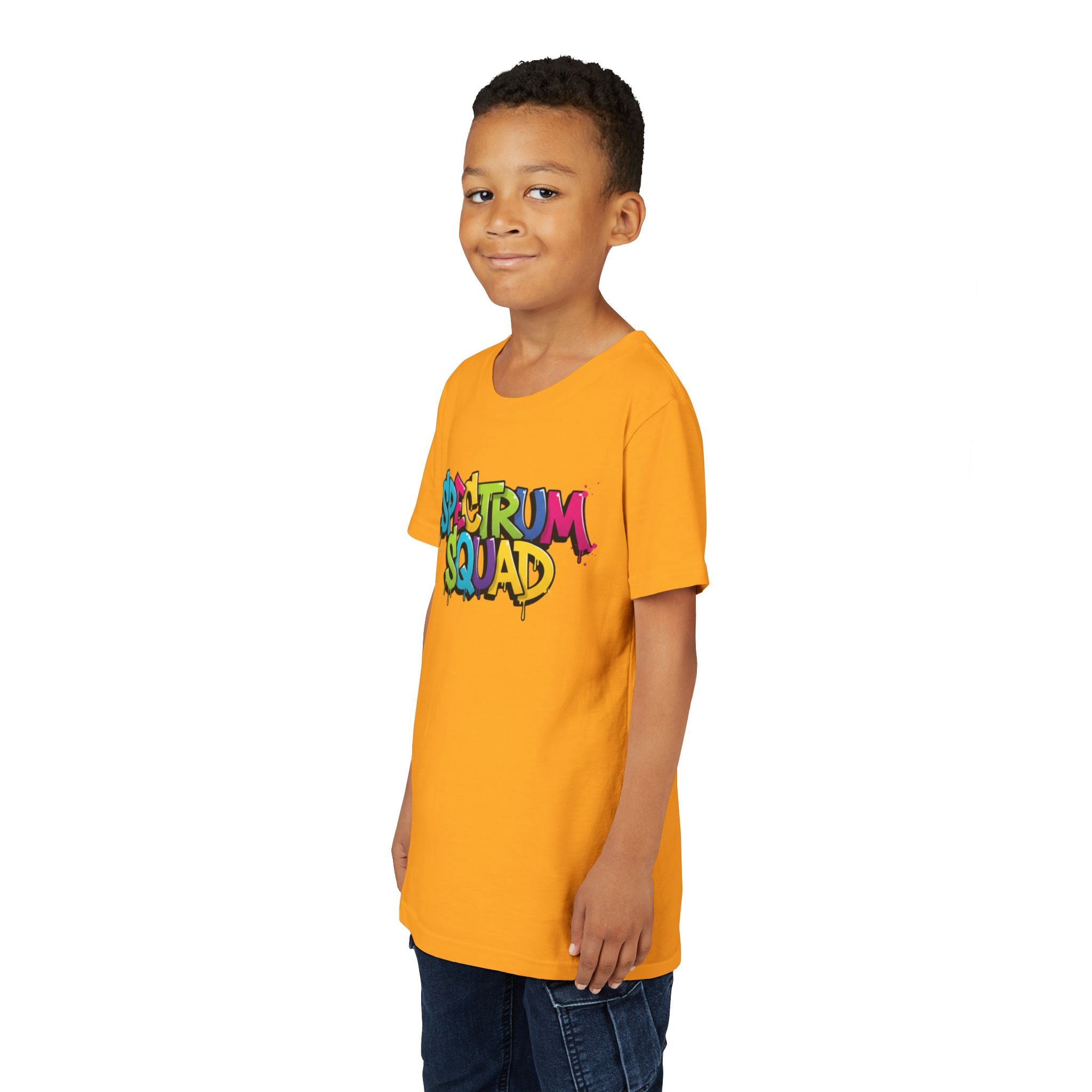 Youth Tee - "Spectrum Squad" Colorful Graffiti Kids T-Shirt