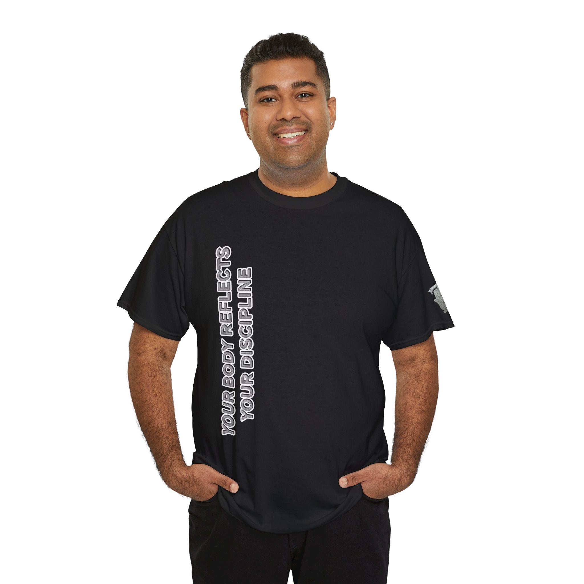 Motivational Fitness Tee — “Your Body Reflects Your Discipline” Training Shirt