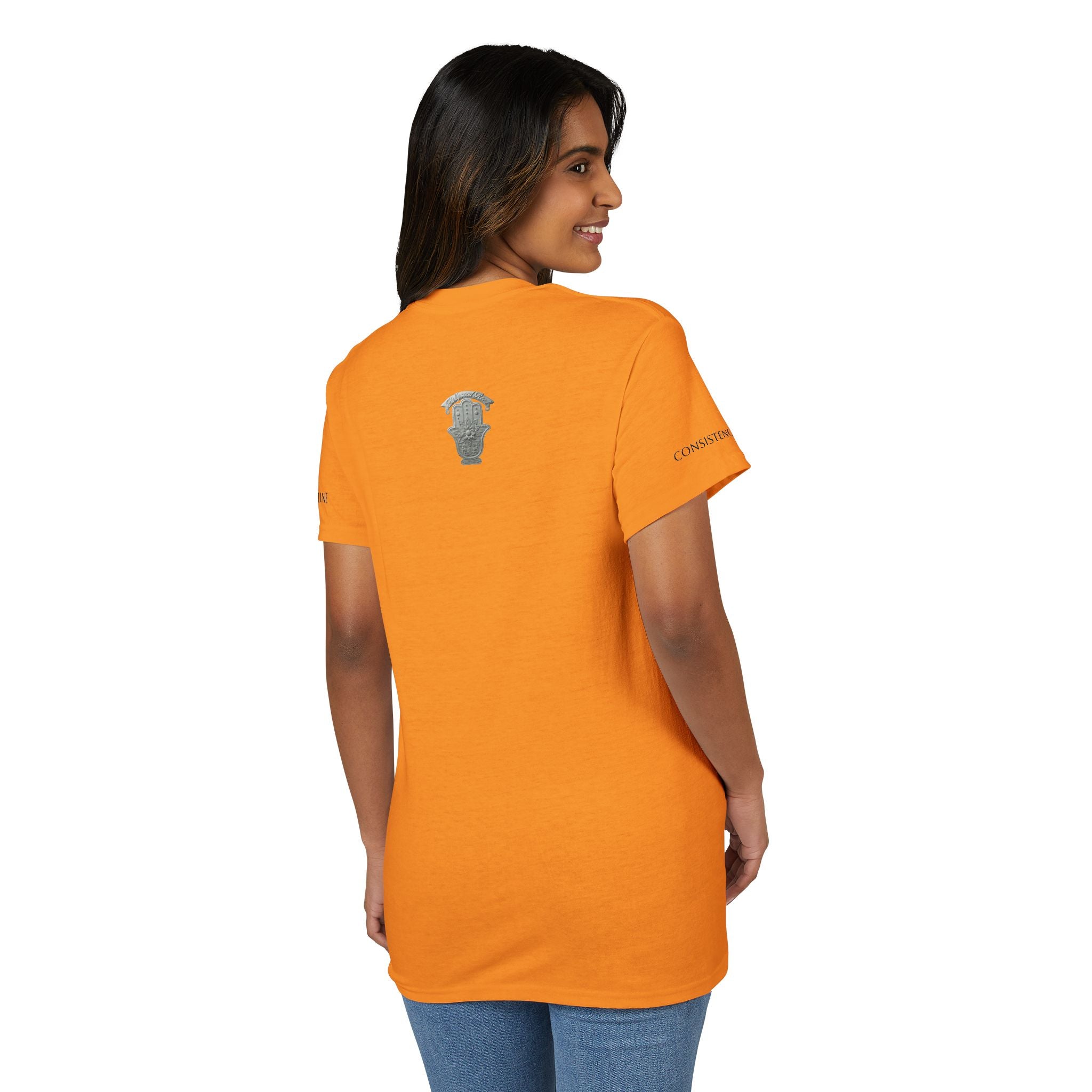 LOCK THE FUCK IN Graphic T‑Shirt — Bold Pink Logo Circle Design