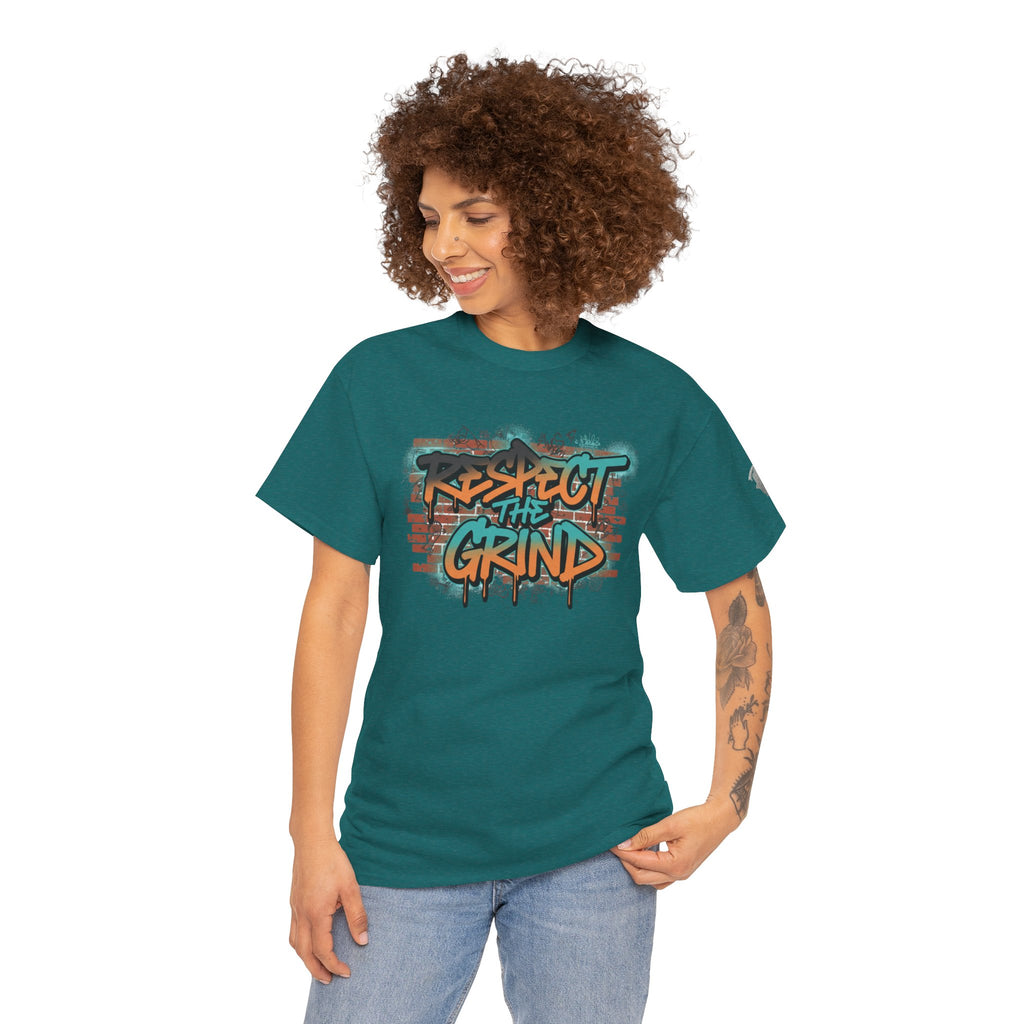 Respect the Grind Graffiti Tee — Urban Motivational Streetwear T‑Shirt