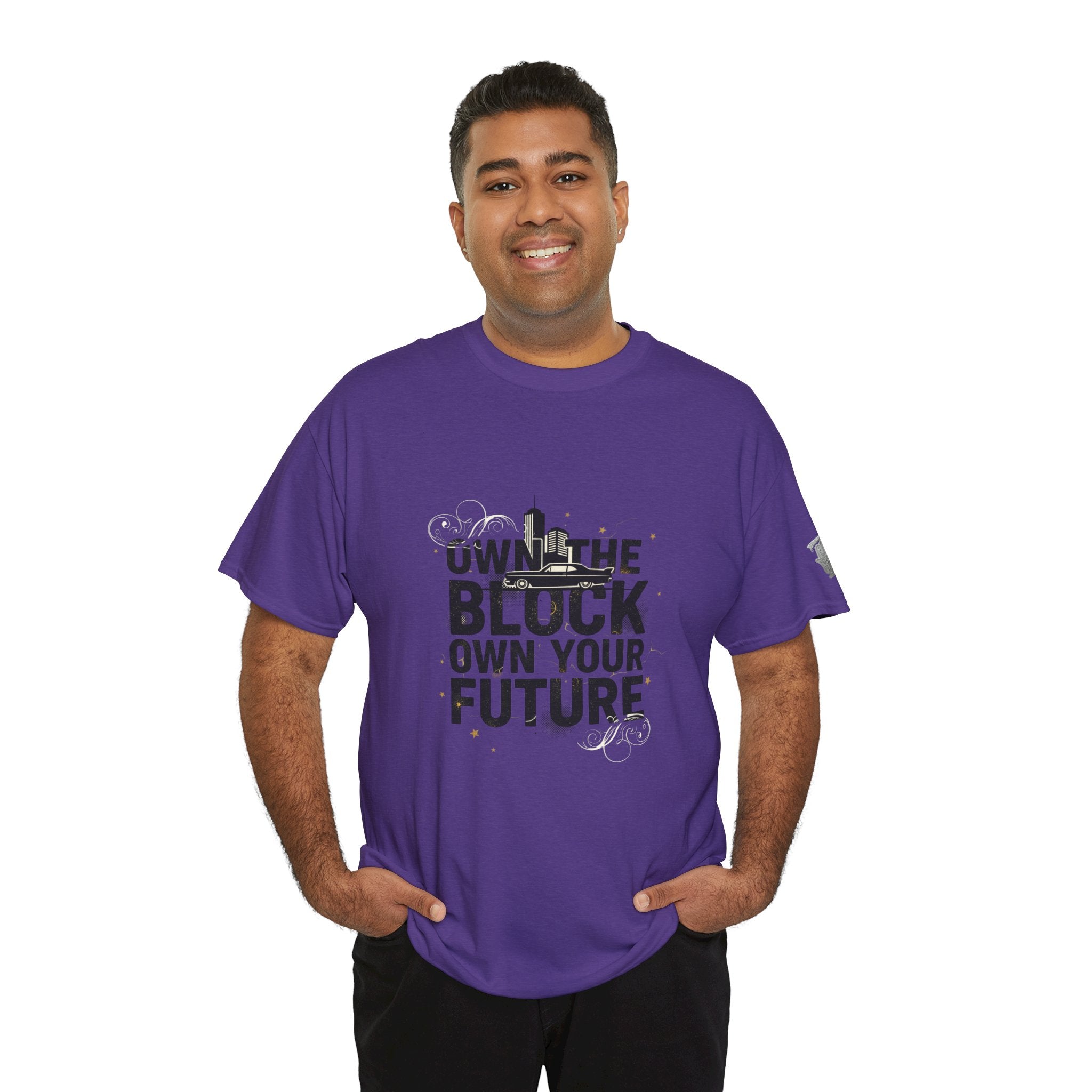 Motivational Tee — “Own the Block, Own Your Future” Graphic T-Shirt