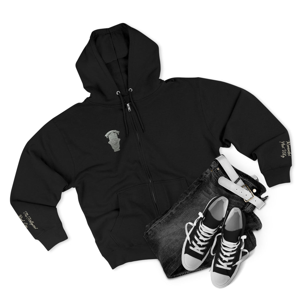 Renewed Ambition Zip Hoodie — Inspirational Script Back Design