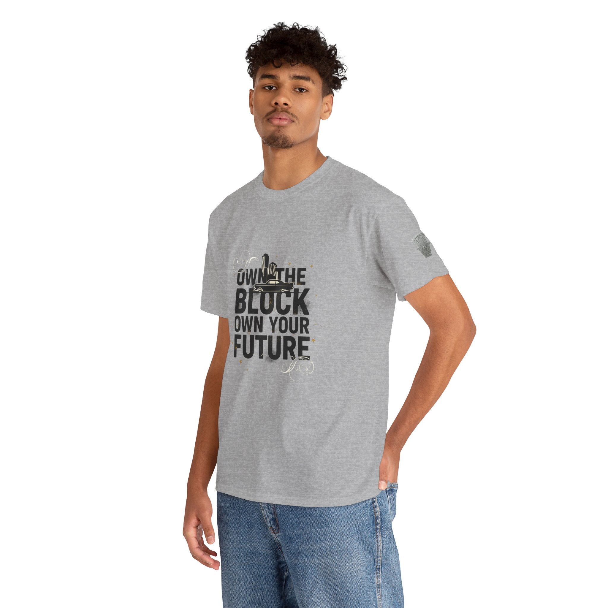Motivational Tee — “Own the Block, Own Your Future” Graphic T-Shirt