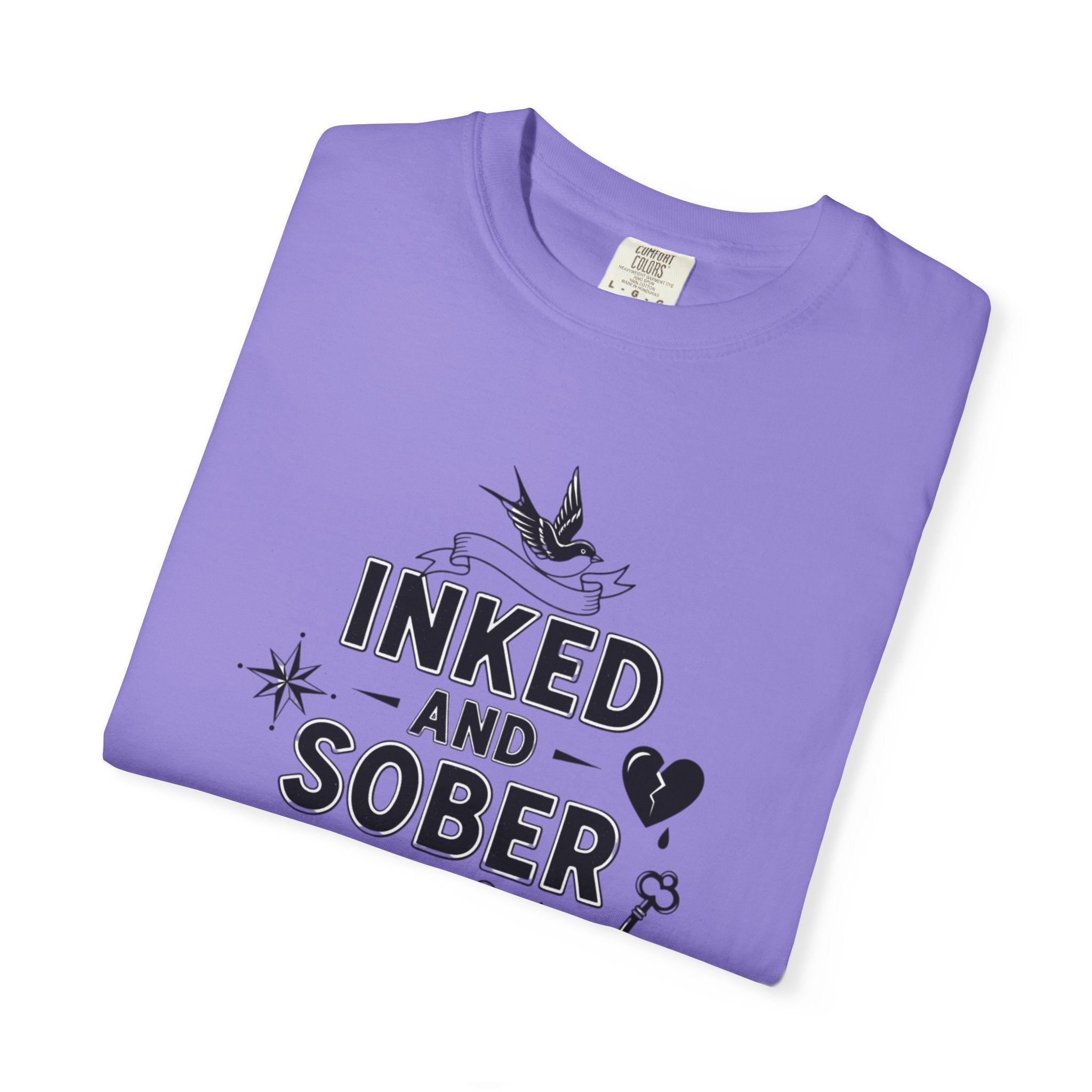 Inked and Sober T-Shirt — Tattoo Recovery Tee for Sobriety Support