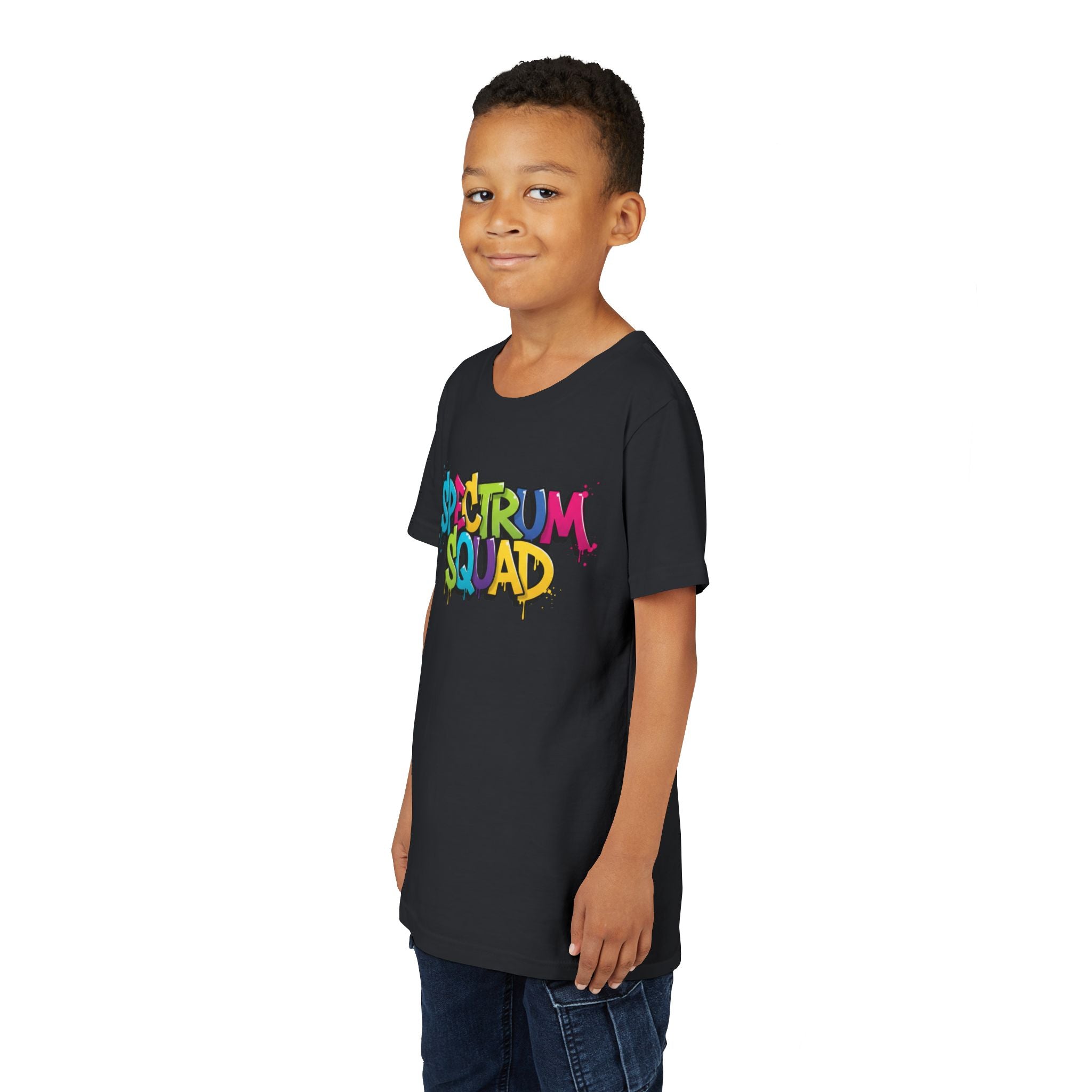 Youth Tee - "Spectrum Squad" Colorful Graffiti Kids T-Shirt