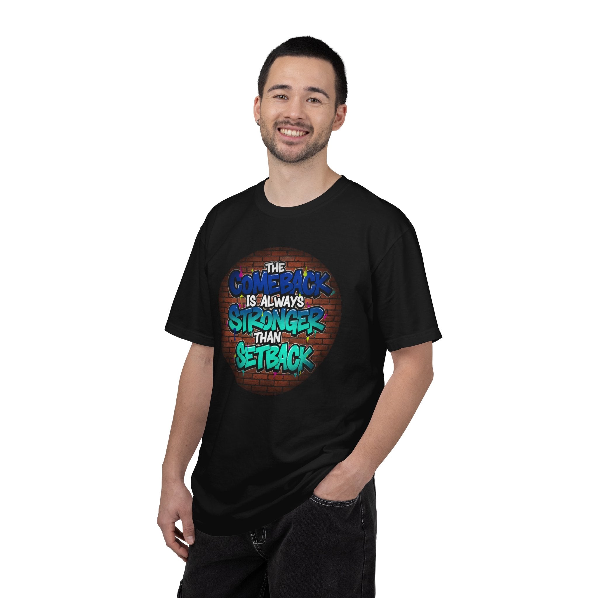 Inspirational Graffiti T-Shirt — “The Comeback Is Always Stronger Than The Setback”