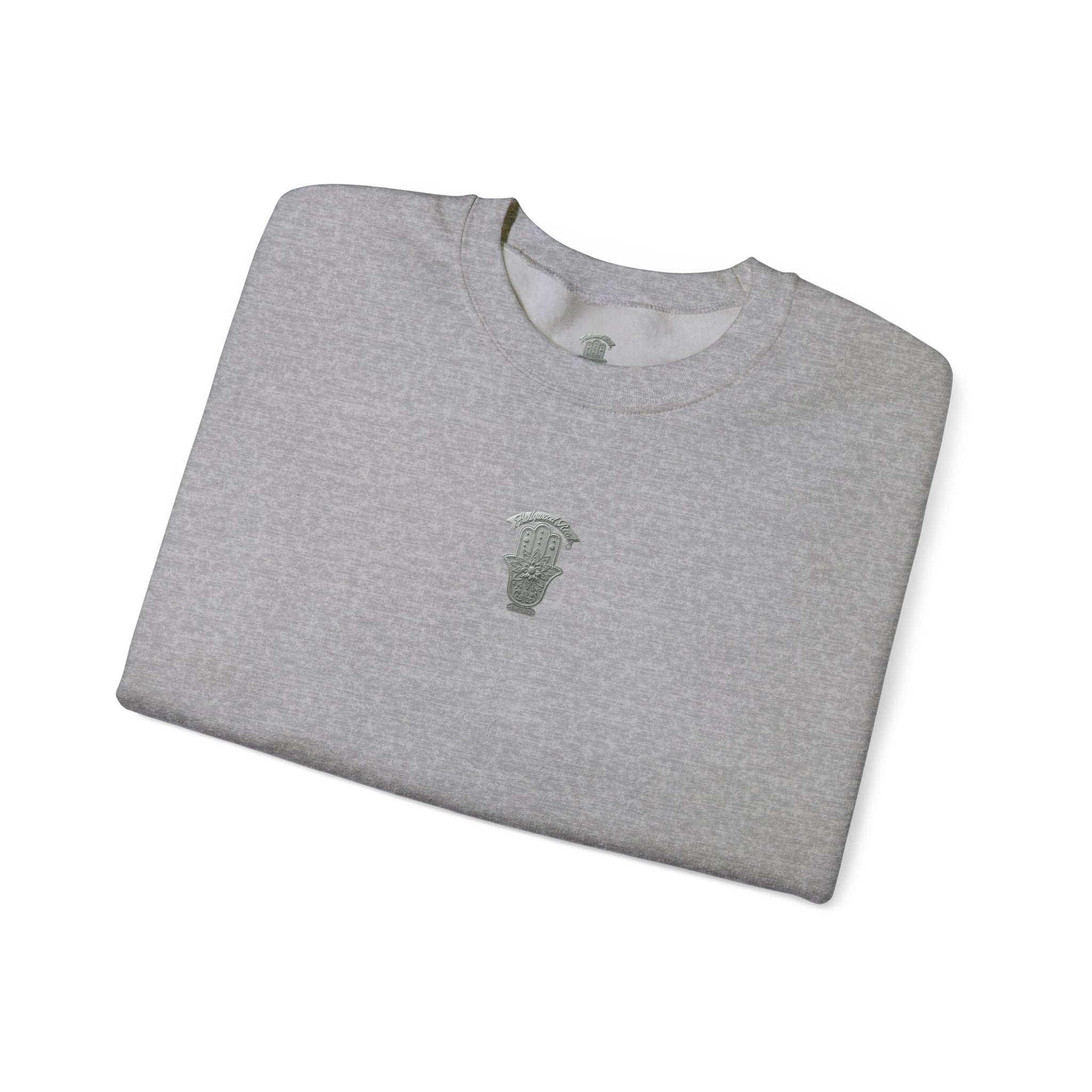 "MAKE YOUR MARK" Colorful Back Print, Sleeve Script Crewneck Sweatshirt