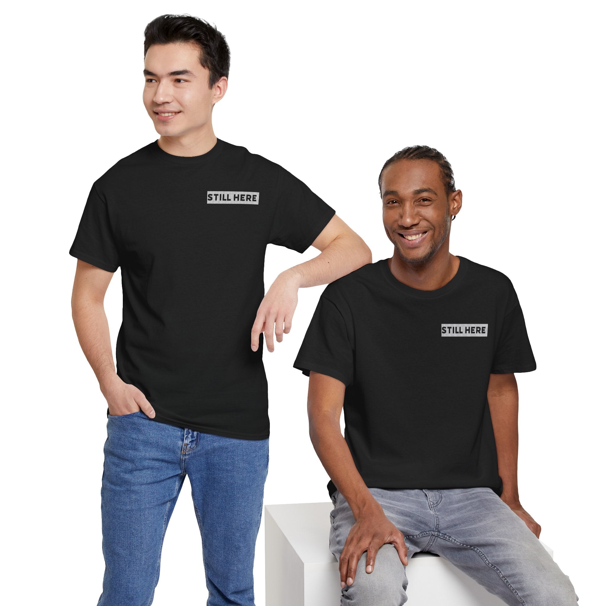 Still Here Tee- Motivational Tshirt by Recovery Cartel