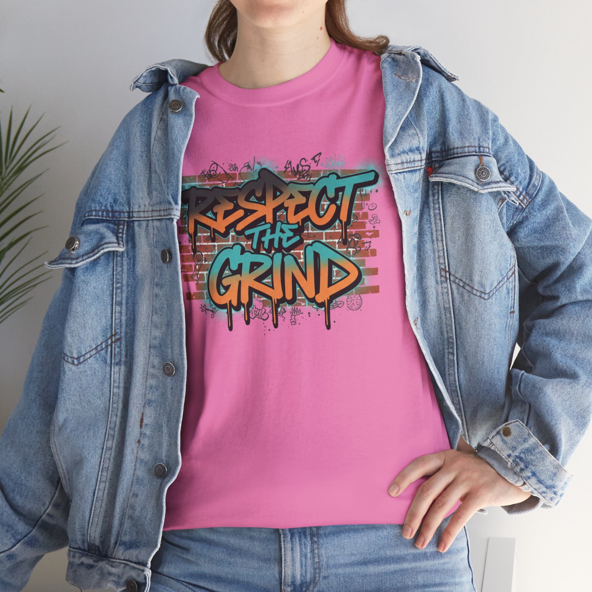 Respect the Grind Graffiti Tee — Urban Motivational Streetwear T‑Shirt