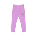 Fleece Sweatpants — Olive Relaxed Joggers with Chest Graphic
