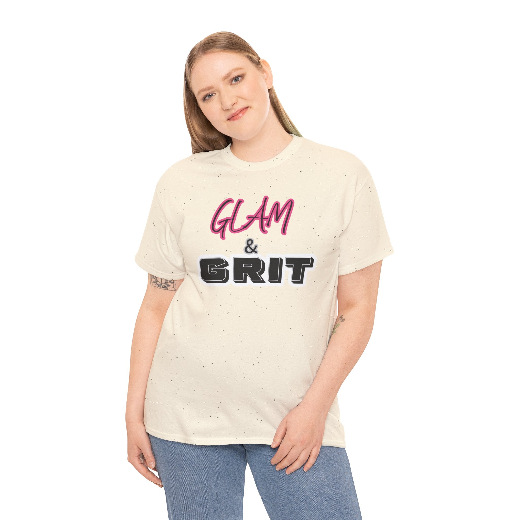 Glam & Grit Tee — Feminine Bold Graphic Shirt