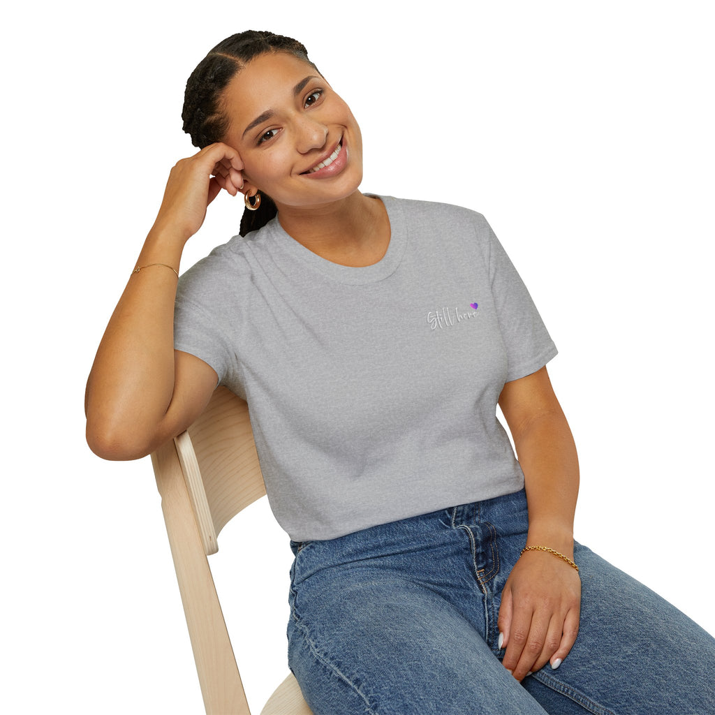 Still Here Tee - Inspiration Recovery T Shirt from Recovery Cartel