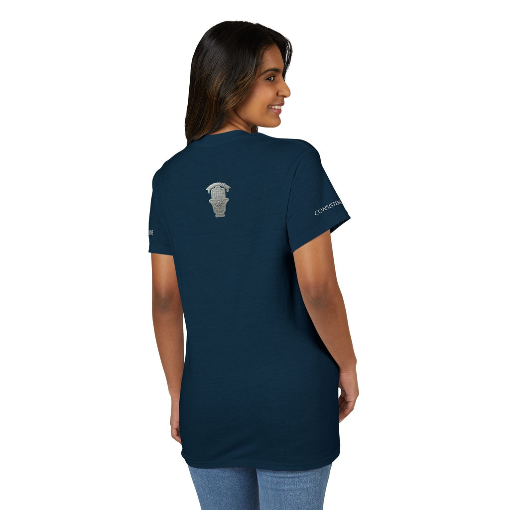 LOCK THE FUCK IN Graphic T‑Shirt — Bold Pink Logo Circle Design