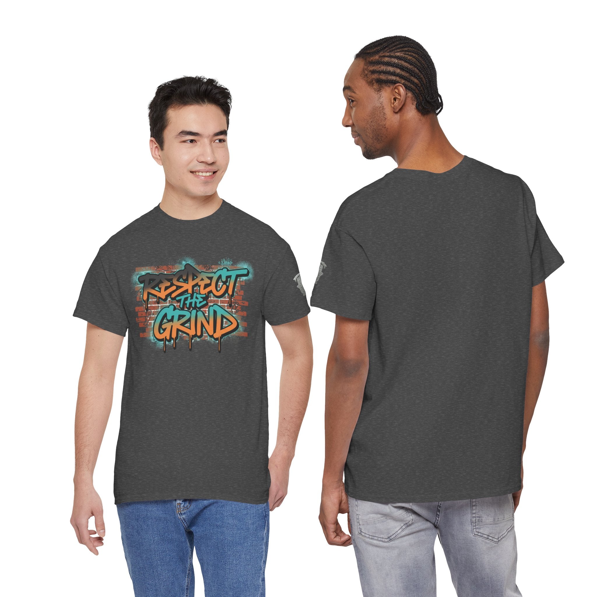 Respect the Grind Graffiti Tee — Urban Motivational Streetwear T‑Shirt