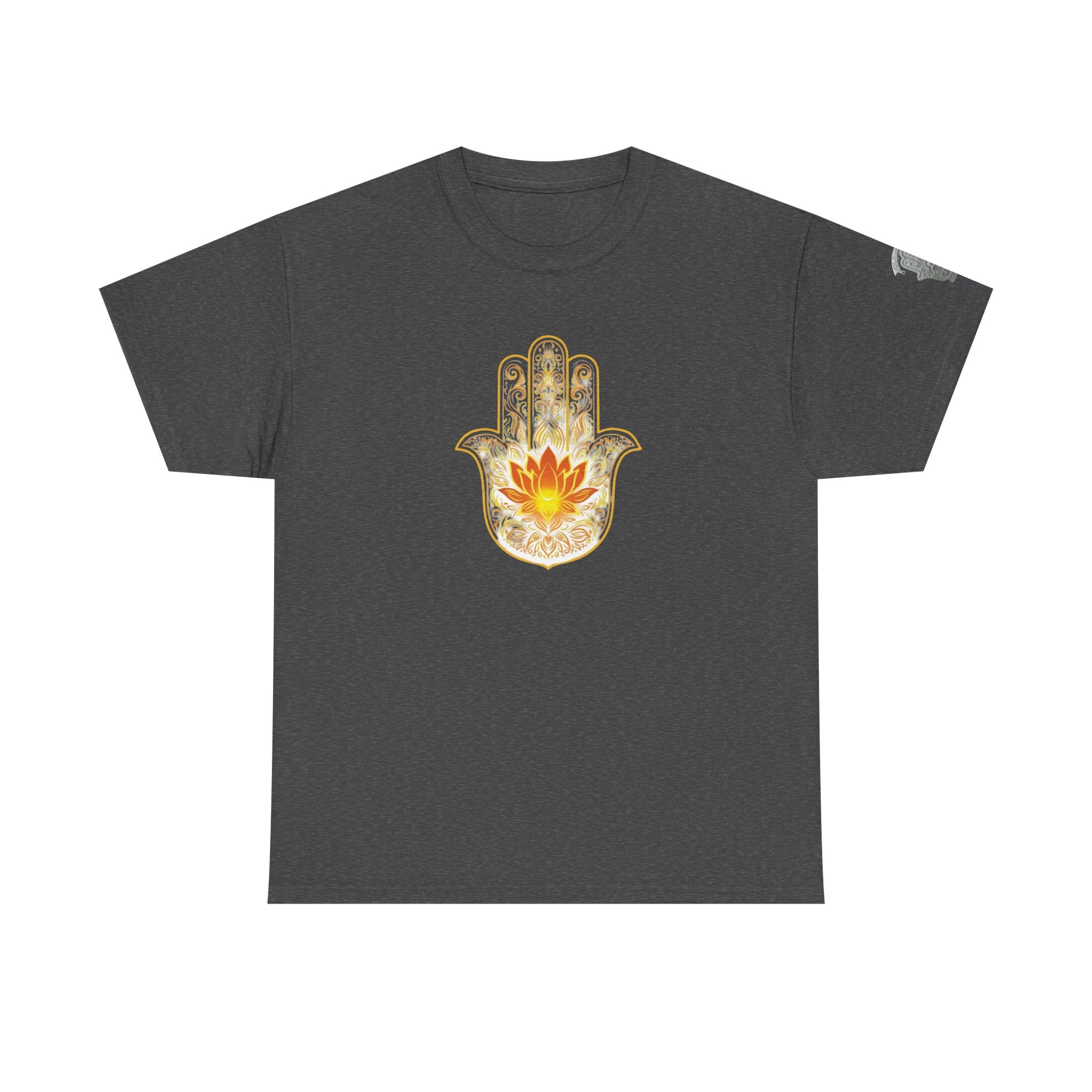 Hamsa Lotus T-Shirt — Spiritual Protection T-Shirt with Lotus and Hamsa Design