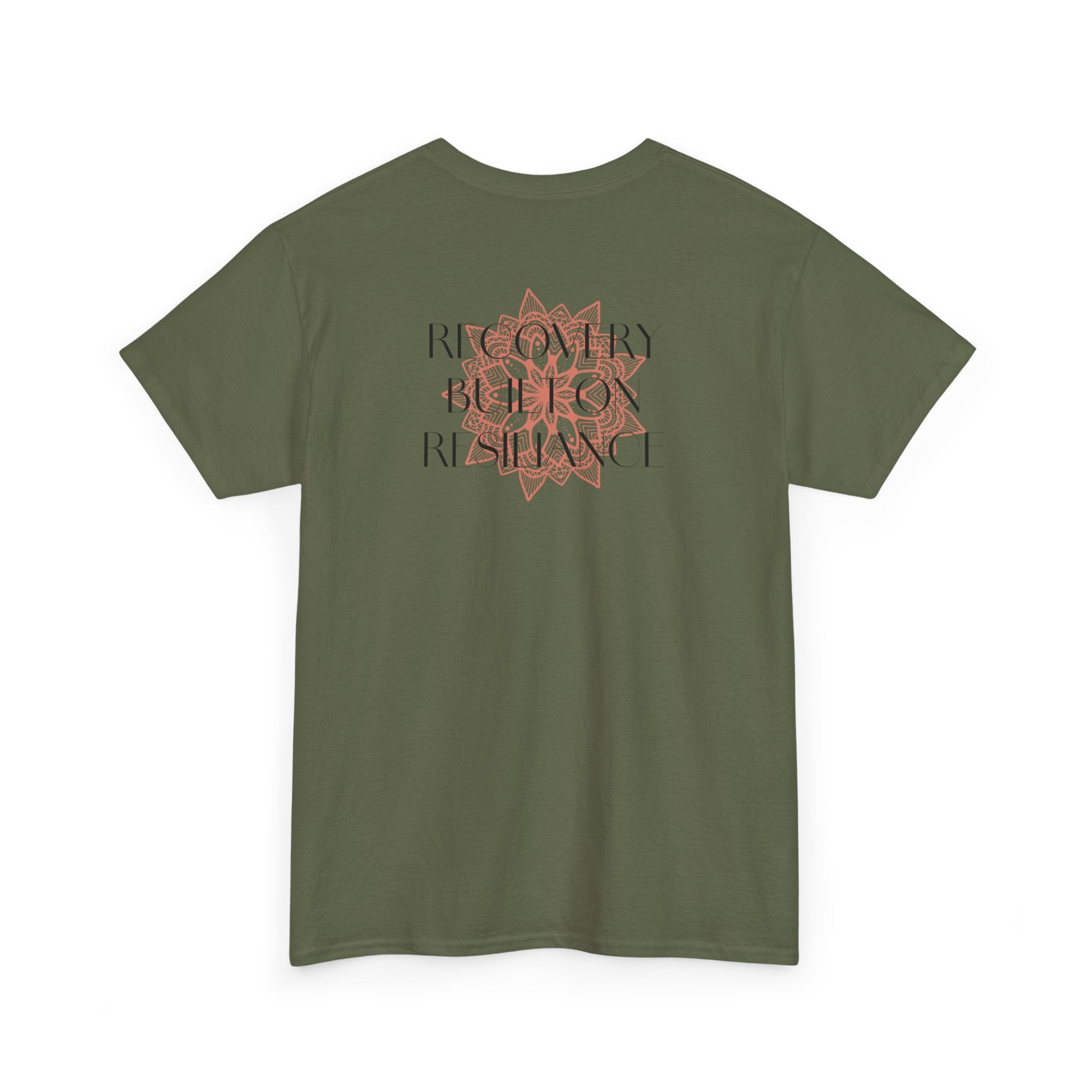 Recovery Built on Resilience Tee — Minimal Lotus Graphic Motivational T‑Shirt