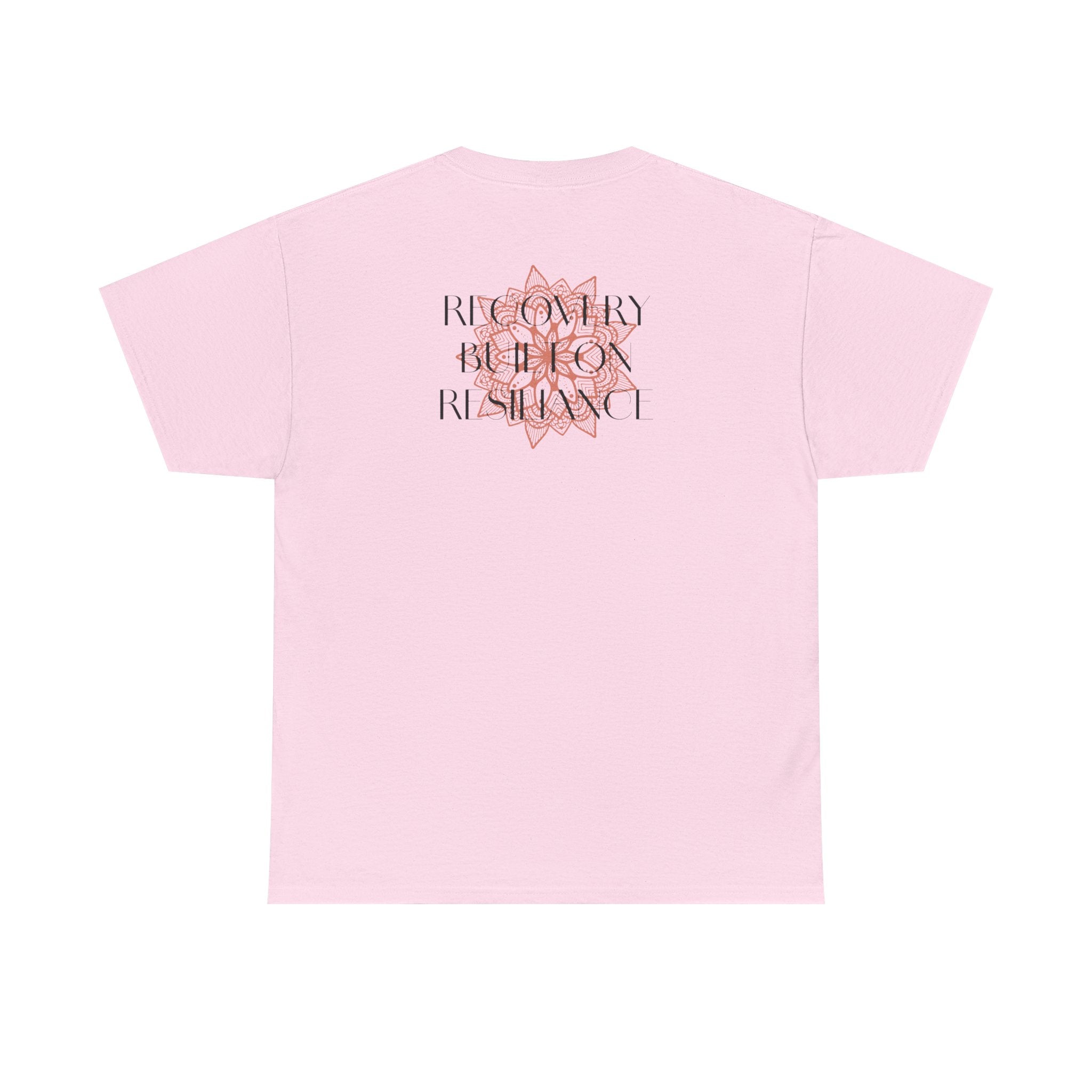 Recovery Built on Resilience Tee — Minimal Lotus Graphic Motivational T‑Shirt