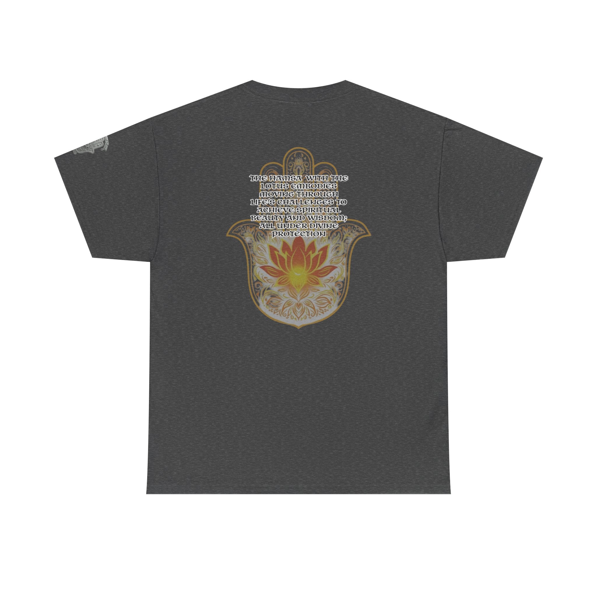 Hamsa Lotus T-Shirt — Spiritual Protection T-Shirt with Lotus and Hamsa Design